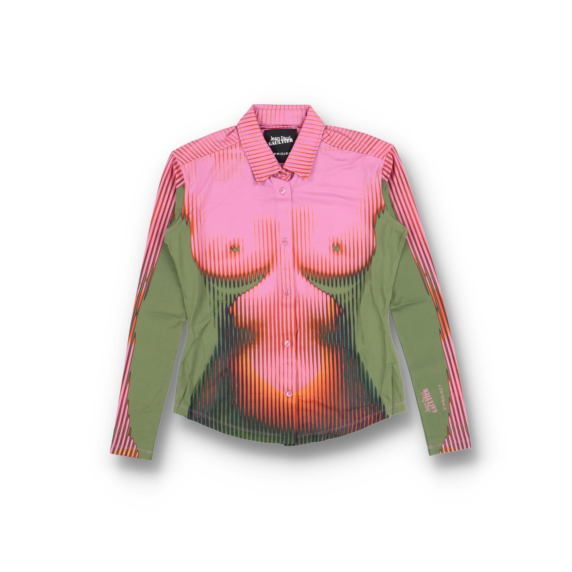Jean Paul Gaultier × Y/Project Pink Khaki Body Morph Shirt Size US M / EU 48-50 / 2 - 1 Thumbnail
