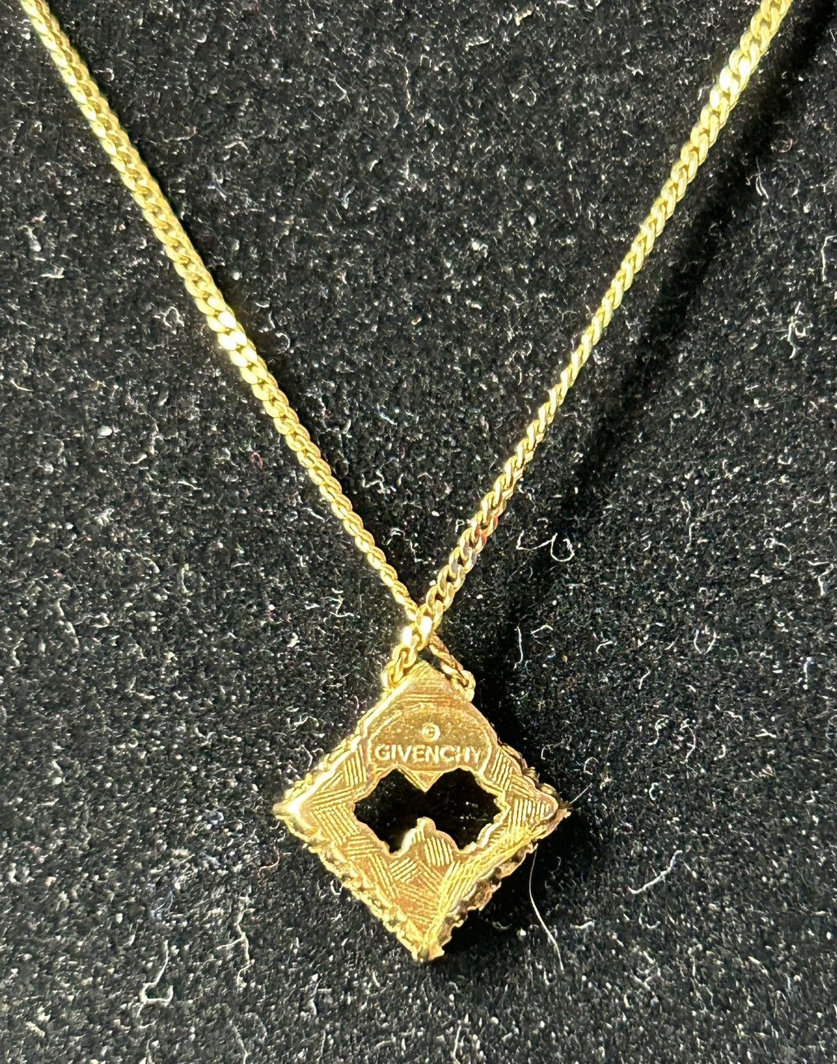 Givenchy Vintage Givenchy Crystal G Logo Pendant Gold Tone Necklace Size ONE SIZE - 5 Thumbnail