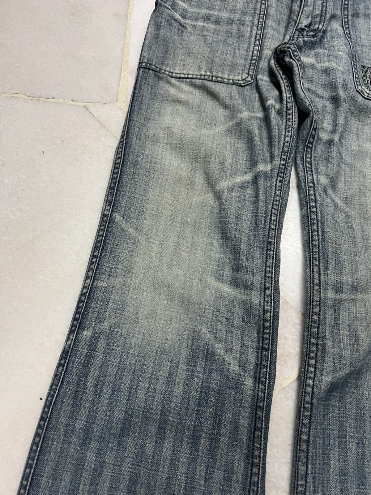 If Six Was Nine 💥Flare💥Roar Love & Peace Stripe Jeans Size US 29 - 5 Thumbnail