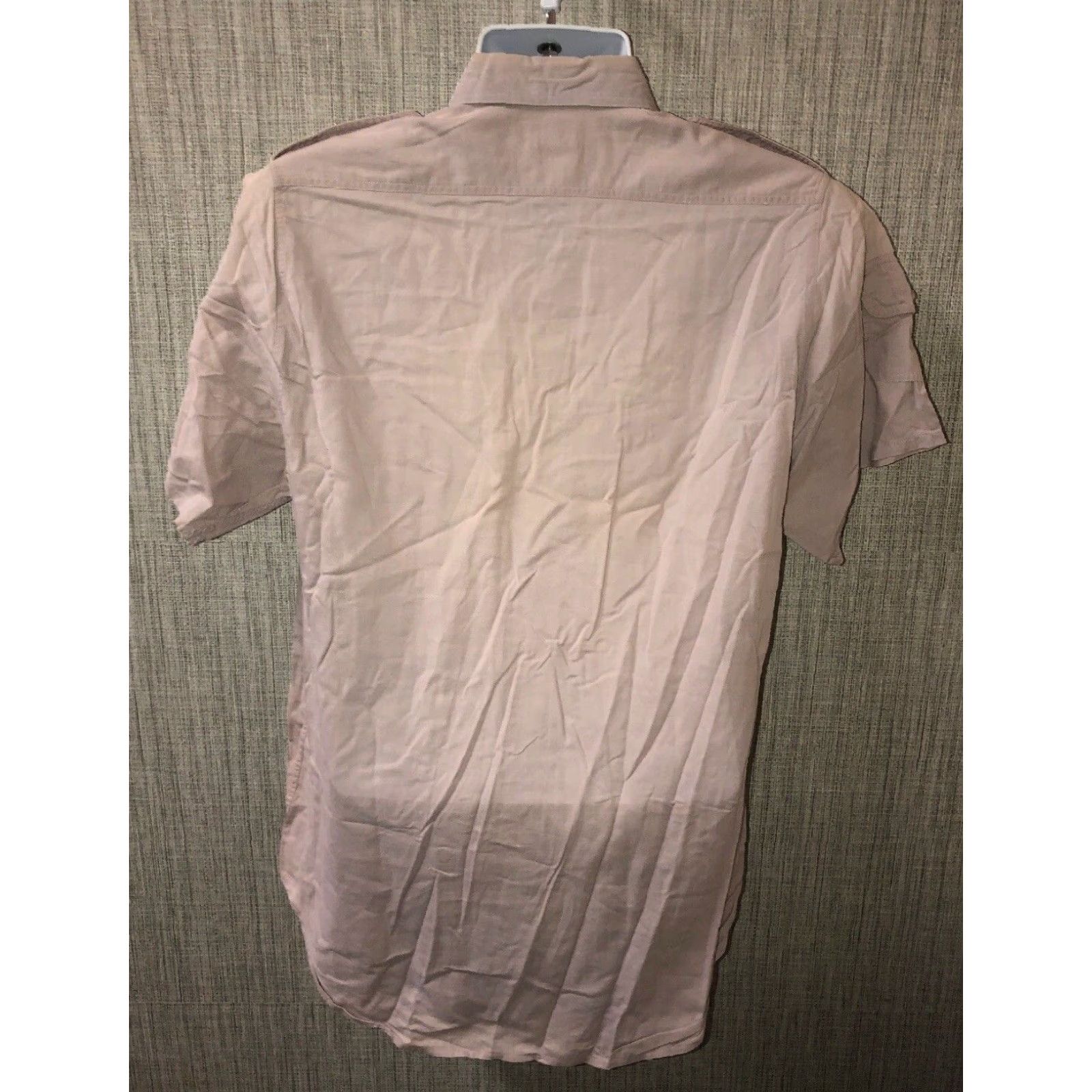 Banana Republic BANANA REPUBLIC Shirt Men Button-Front Short Sleeve Beige Medium M Size US M / EU 48-50 / 2 - 3 Thumbnail