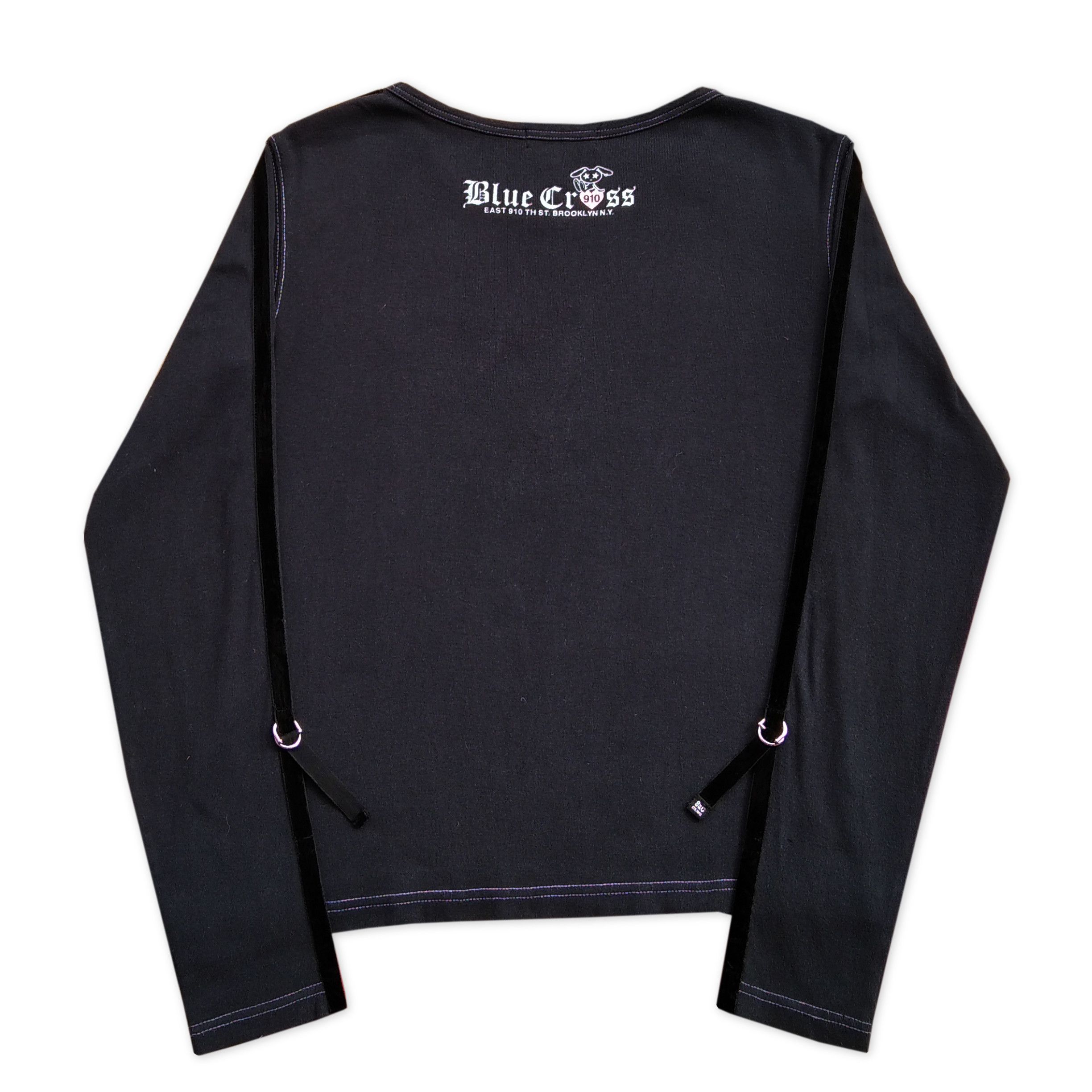 Hysteric Glamour Vintage Y2K BLUE CROSS Japanese Brand Long Sleeve T-Shirt Size L / US 10 / IT 46 - 2 Thumbnail