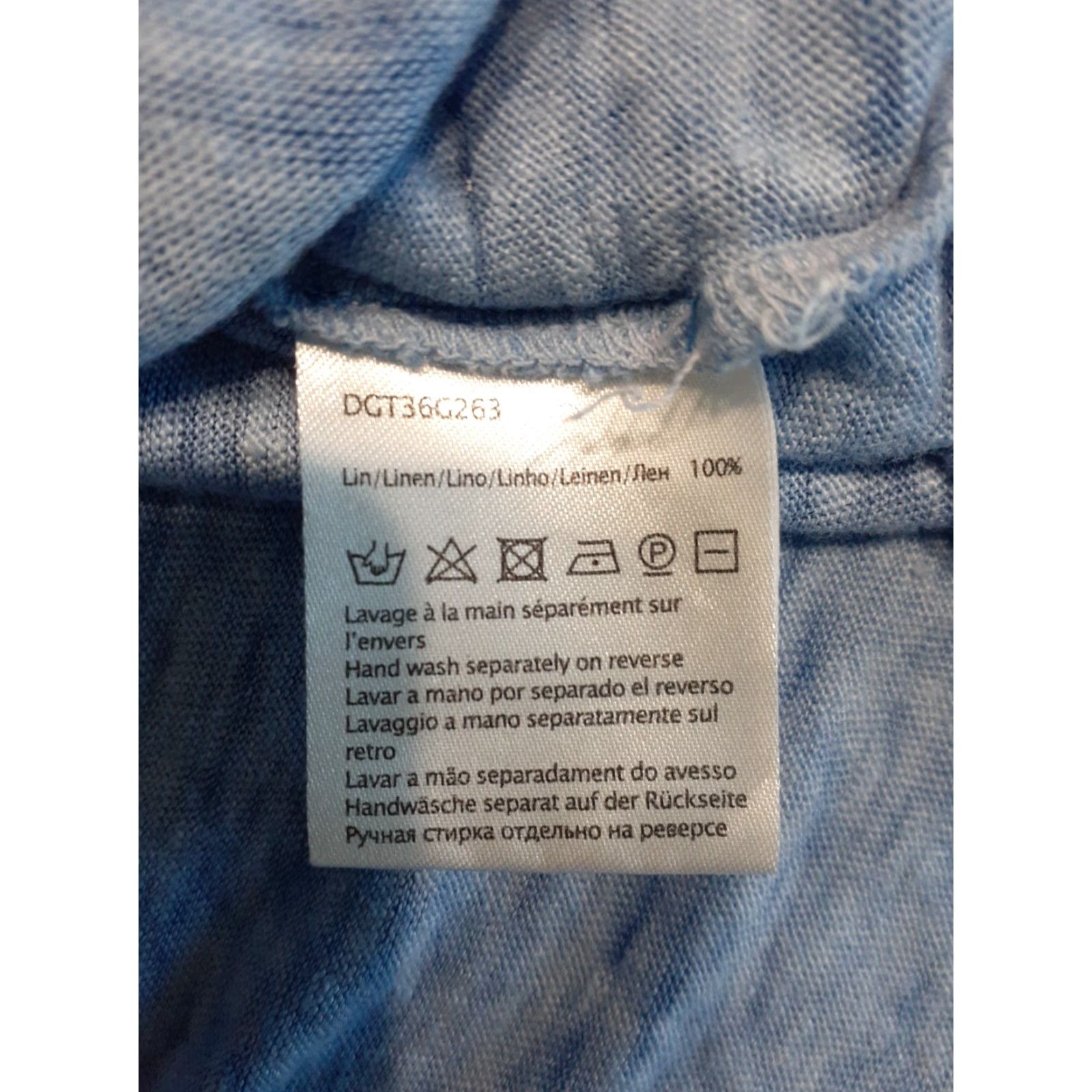 Gerard Darel Gerard Darel Tank Top Scoop Neck Blue Linen Womens Size S Small Size S / US 4 / IT 40 - 6 Thumbnail