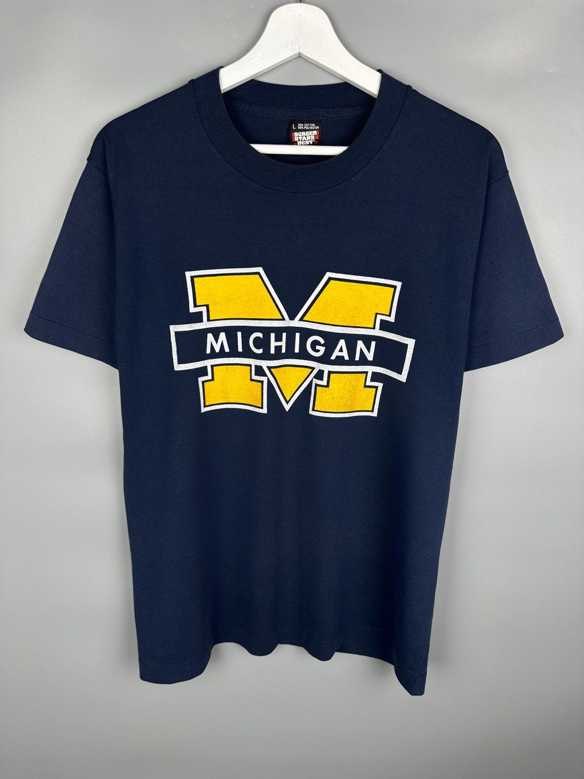 Vintage 1987 Vintage Michigan University Wolverines T Shirt 90s 80s Size US L / EU 52-54 / 3 - 1 Thumbnail