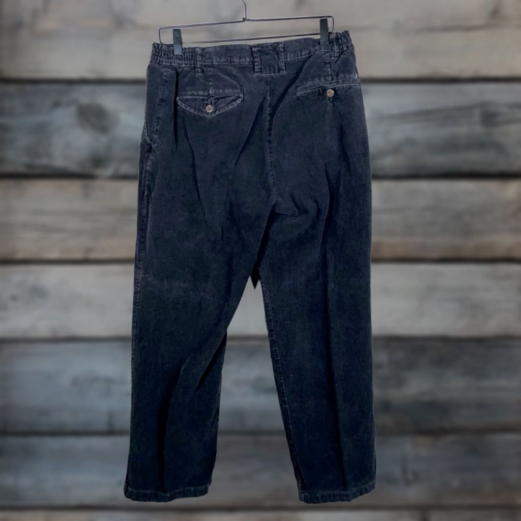 Vintage VINTAGE Fresh Squeeze Baggy Fit Corduroy Pants Men's 34 x 28 Black Straight Leg Skater 90s Mens Pants Size US 34 / EU 50 - 1 Thumbnail