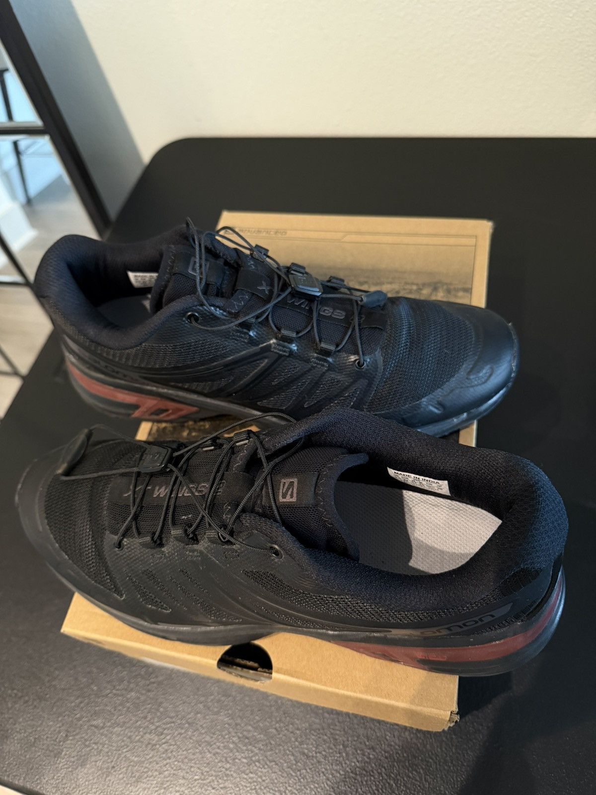Salomon Salomon XT-Wings 2 Advanced Size 10 Black and Red Sneakers Size US 10 / EU 43 - 2 Thumbnail