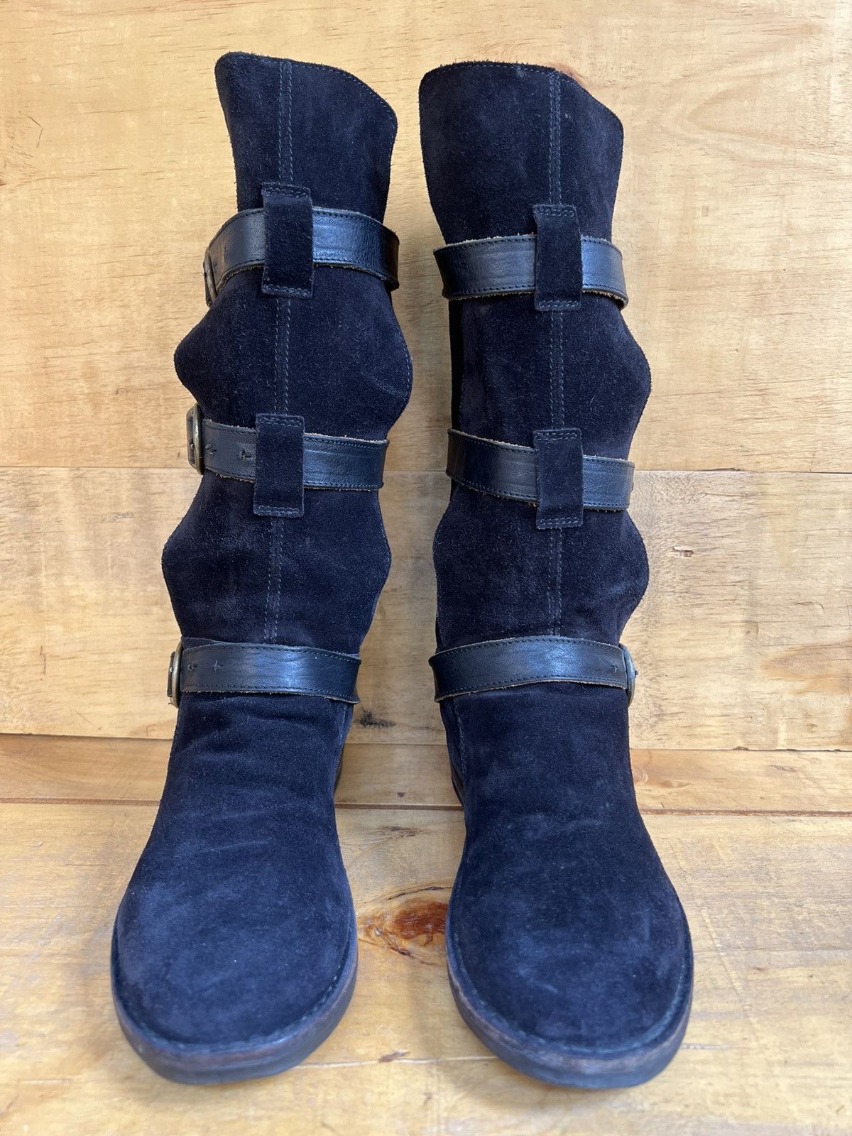 Fiorentini + Baker FIORENTINI+BAKER, Time-less 3 Buckle Black Suede Iconic Boot Size US 9 / IT 39 - 2 Thumbnail
