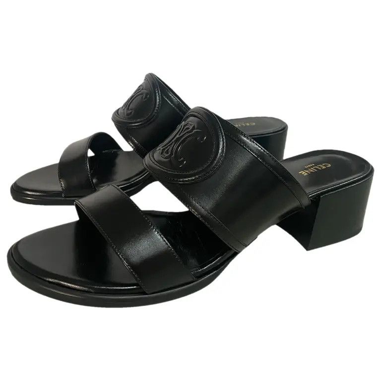Celine o1bcso1str0625 343553563C Appoline Mules in Black Size US 8 / IT 38 - 2 Thumbnail