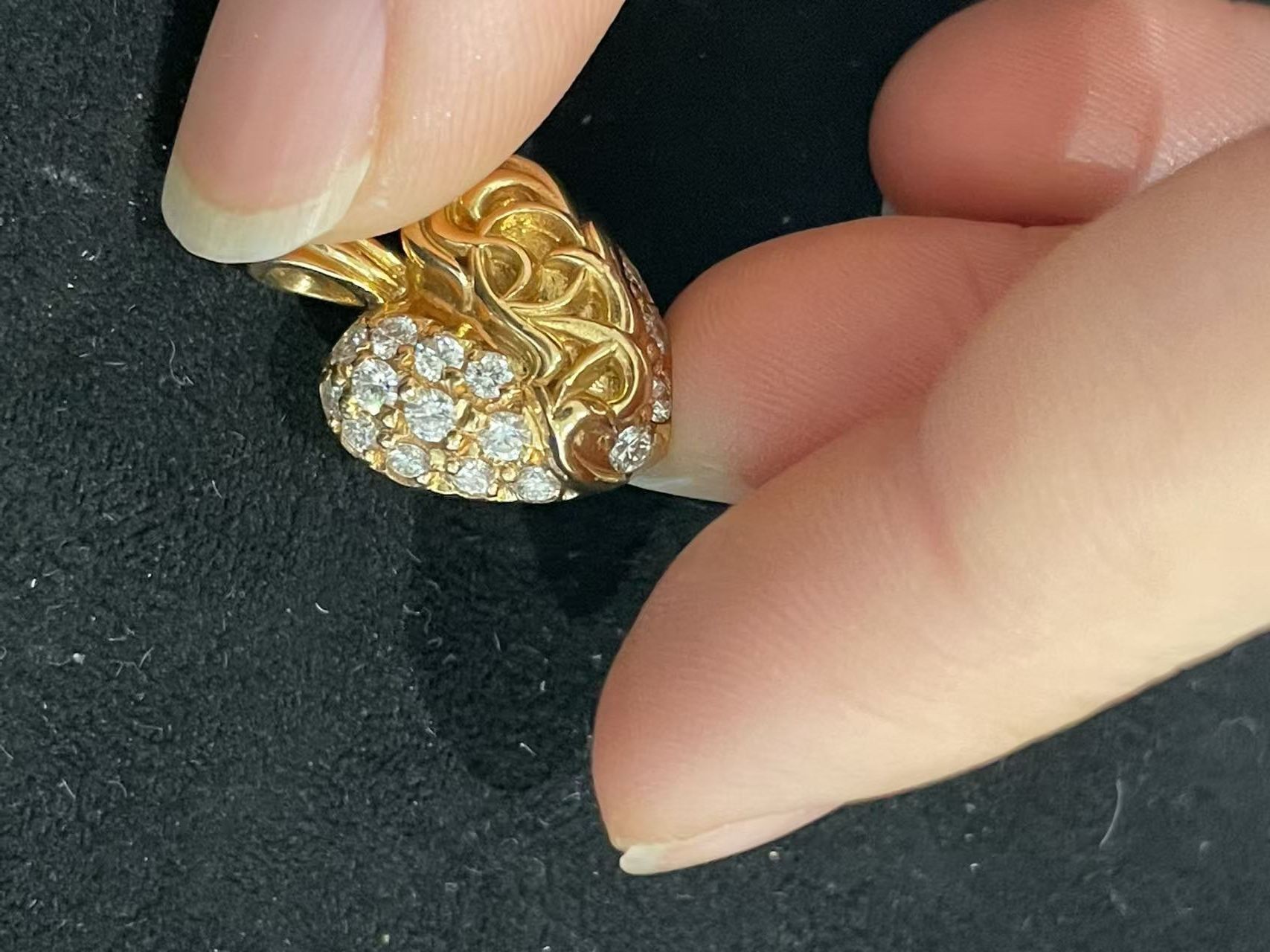 Chrome Hearts Chrome Hearts 22K Gold Diamonds Vegas Vine Heart Pendant Size ONE SIZE - 6 Thumbnail
