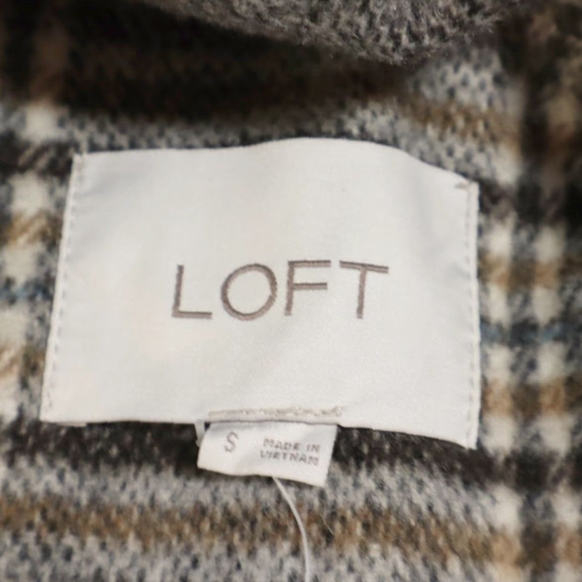 Loft Loft Jacket Gray Women's S Plaid Wool Blend Long Coat Shirt - Men's/Women's? Size S / US 4 / IT 40 - 5 Thumbnail