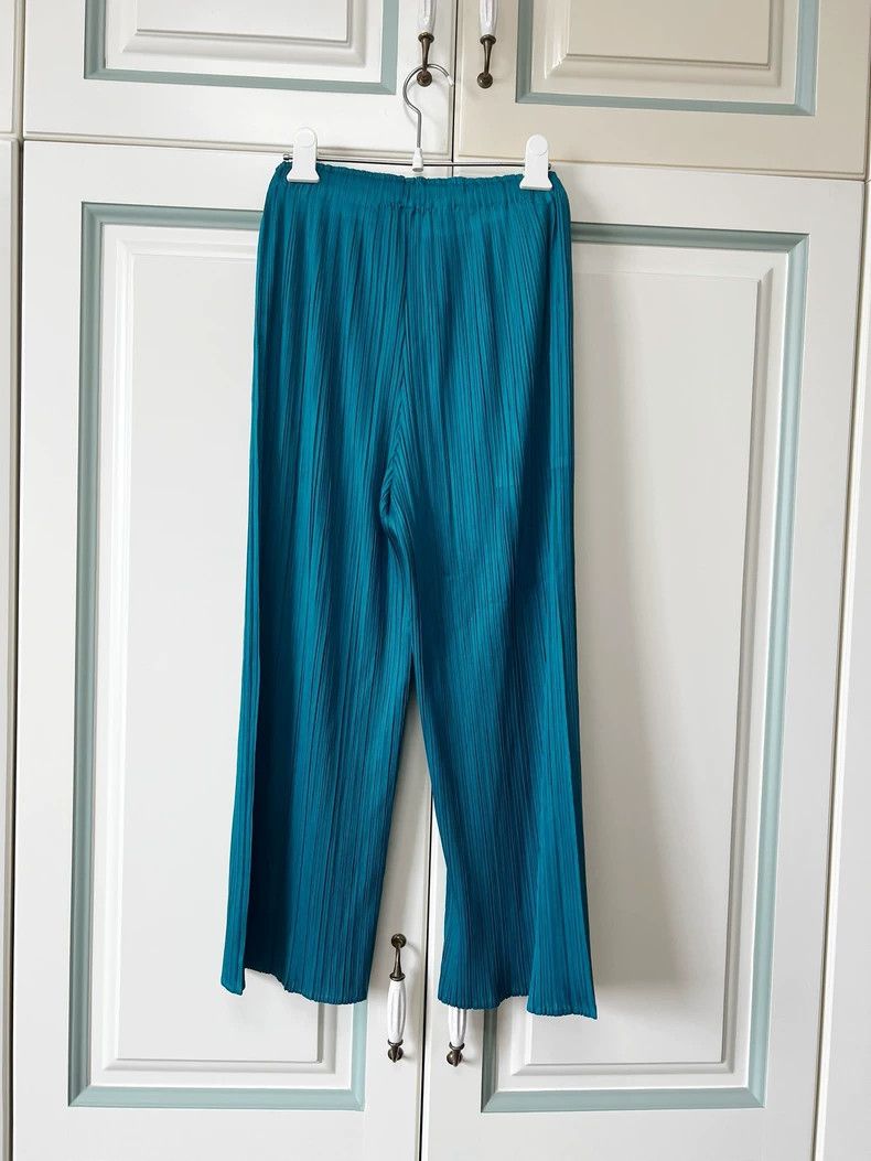 Issey Miyake Issey Miyake size:2 Blue-green pleated pants Size 42" / US 20 - 1 Thumbnail