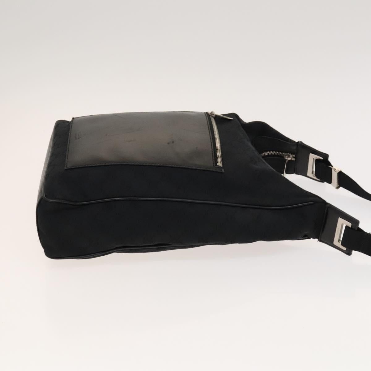Gucci GUCCI GG Canvas Shoulder Bag Black Silver 019 019 Size ONE SIZE - 3 Thumbnail