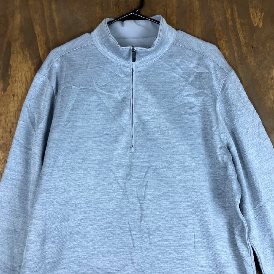 Vintage Walter Hagen Mens Jacket Gray 11 Majors 1/4 Zip Mock Neck Performance Large Size US L / EU 52-54 / 3 - 2 Thumbnail