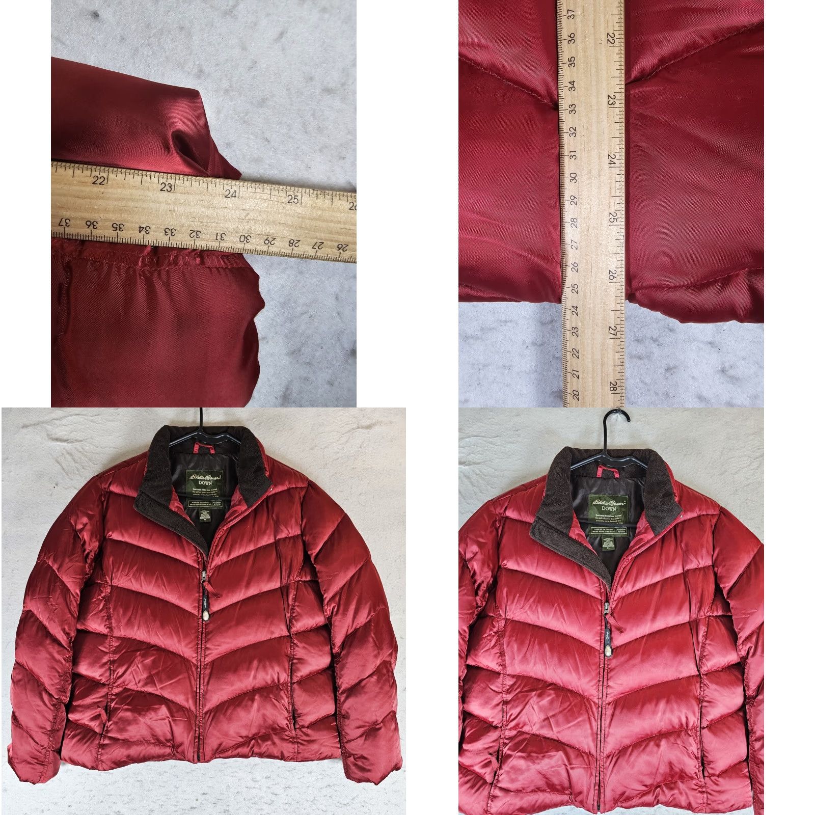 Eddie Bauer Eddie Bauer EB 550 Premium Goose Down Winter Puffer Coat Womens XL Full Zip Red Jacket Size XL / US 12-14 / IT 48-50 - 9 Thumbnail