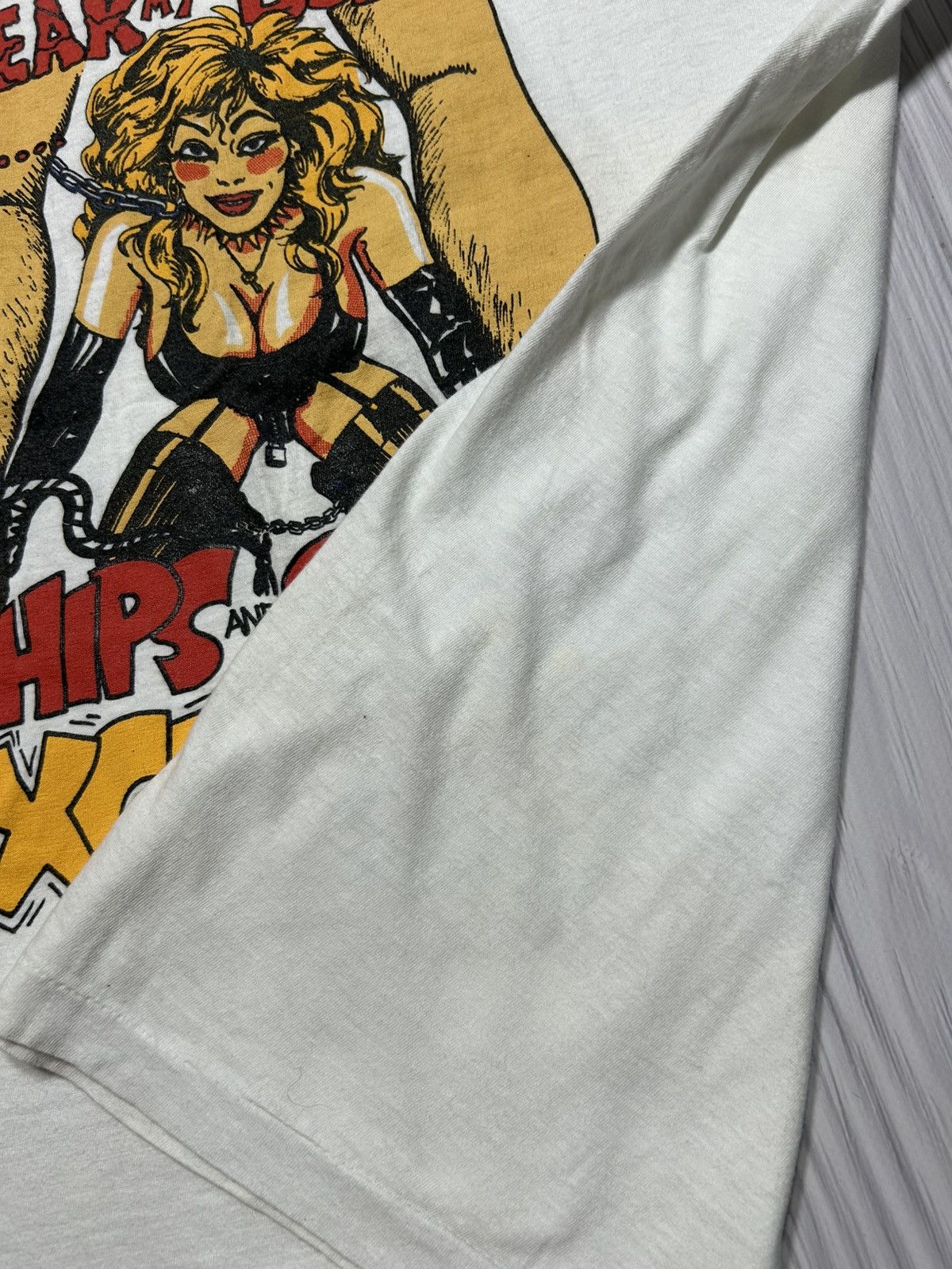 Vintage Vintage Adult Sticks and Stones May Break My Bones Sexy Tee Size US L / EU 52-54 / 3 - 12 Thumbnail