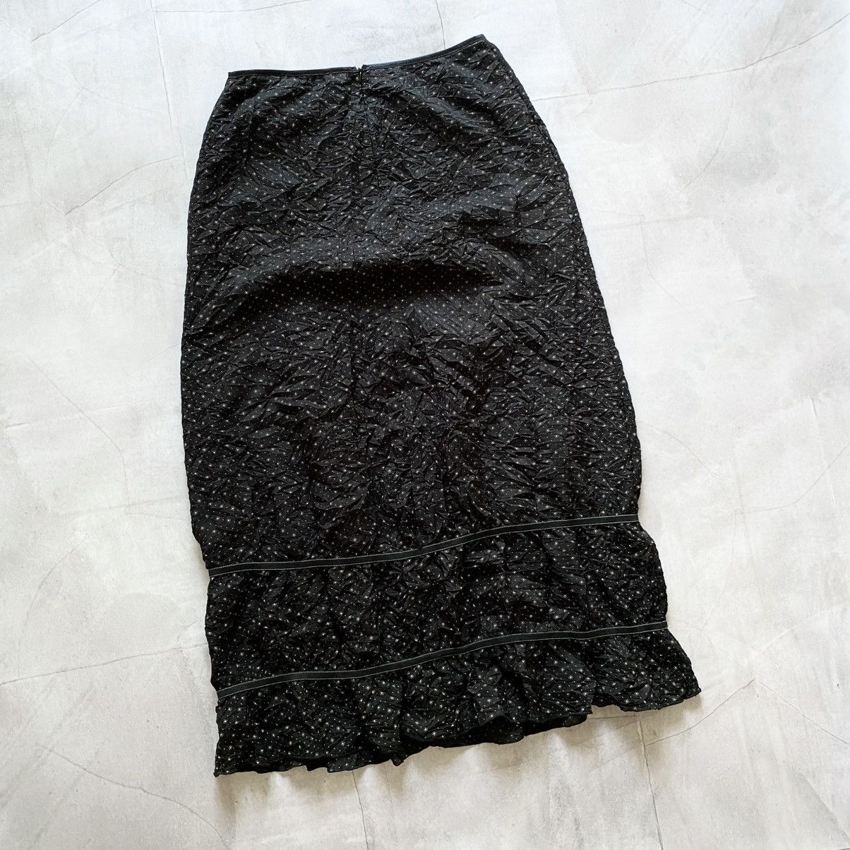 Cop Copine × Pleats Please Issey Miyake × Vintage RARE Cop Copine Pleats Maxi Skirt Issey Miyake Style Size 28" / US 6 / IT 42 - 2 Thumbnail