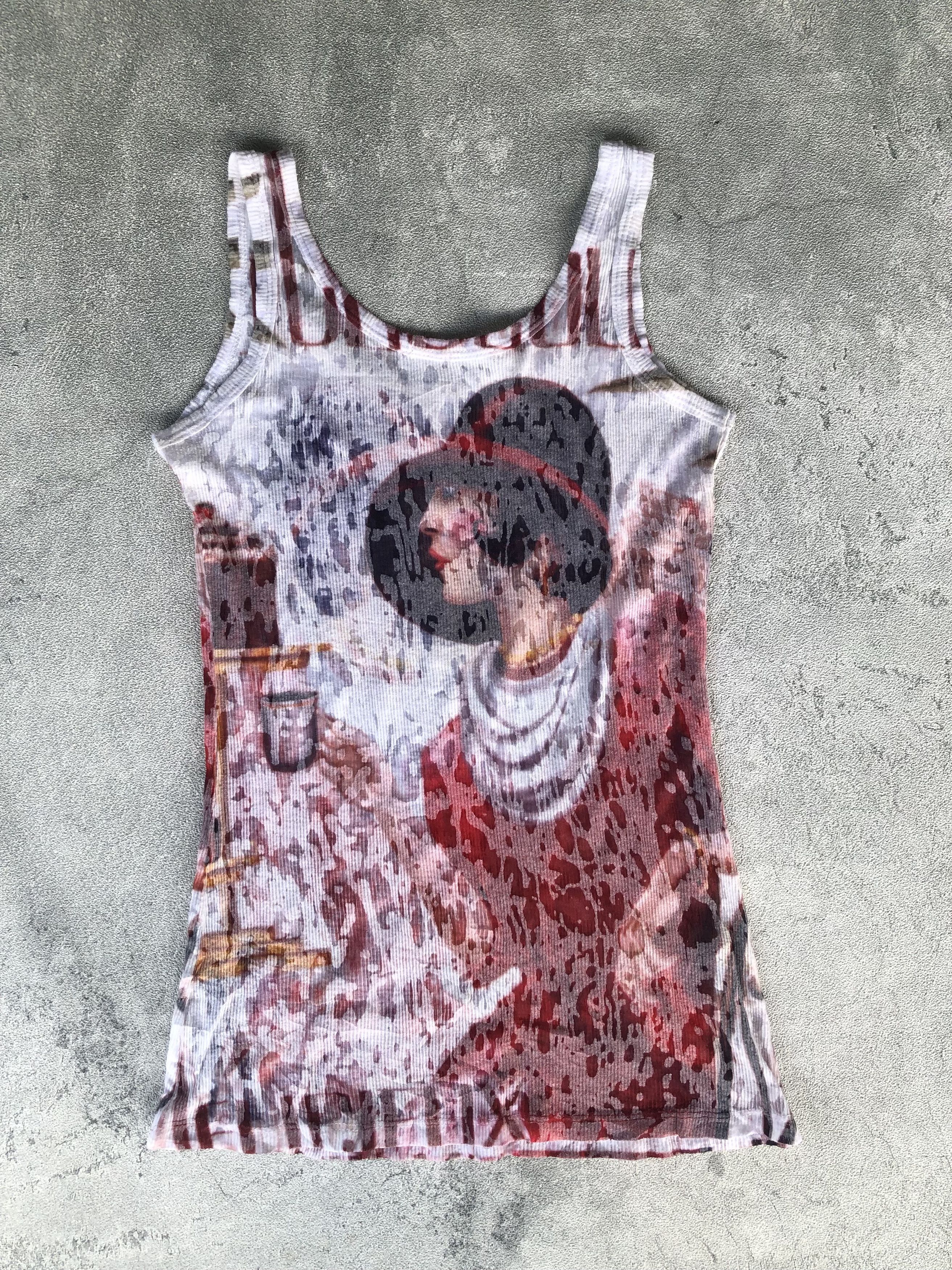 14th Addiction × Hysteric Glamour × Japanese Brand Velvet 70s Vintage Studded Tank Top Hysteric Glamour Style Size M / US 6-8 / IT 42-44 - 6 Thumbnail