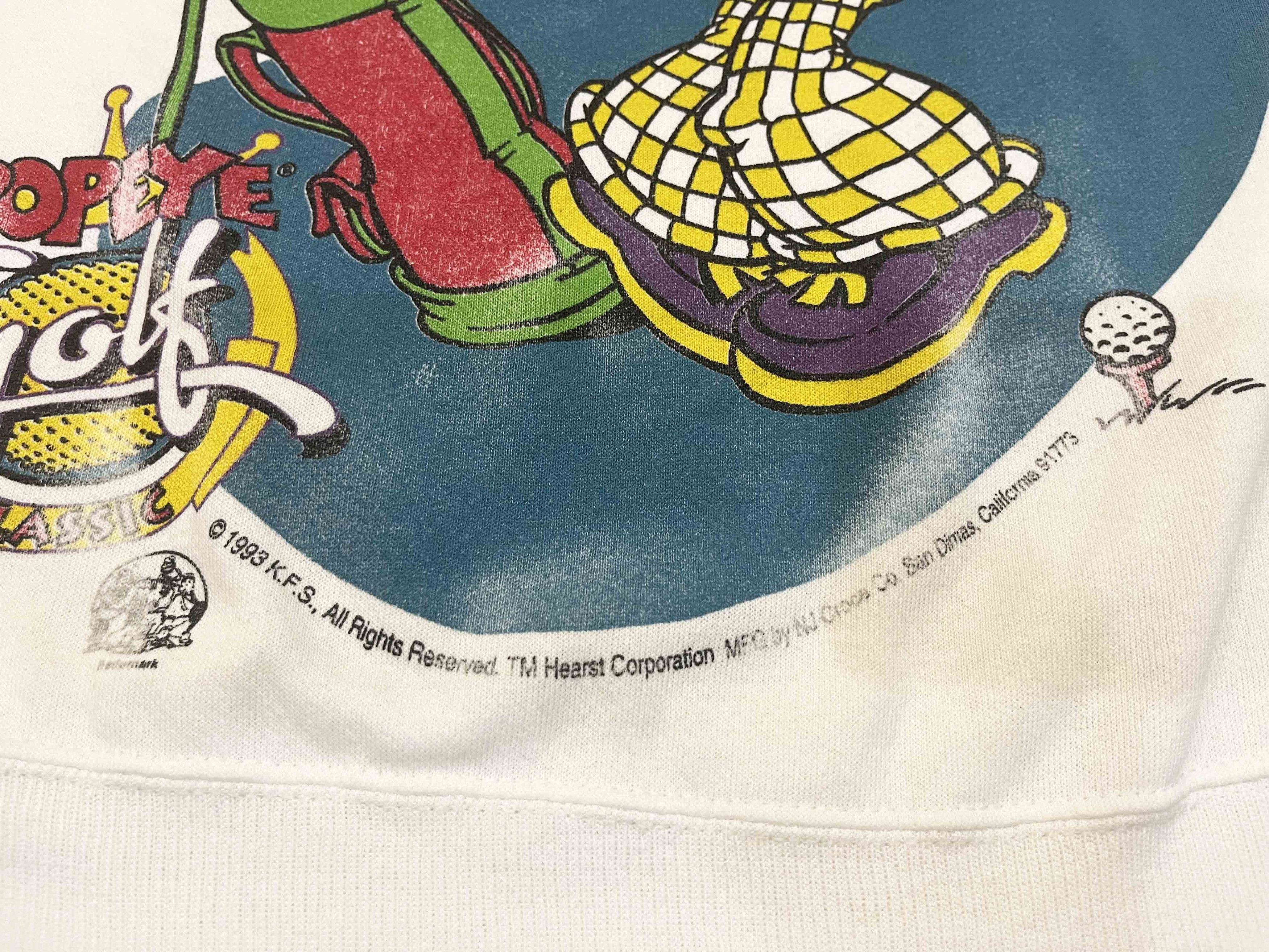 Jerzees × Vintage Vintage Jerzees 1993 Popeye Golf Crewneck Sweatshirt Size US L / EU 52-54 / 3 - 4 Thumbnail