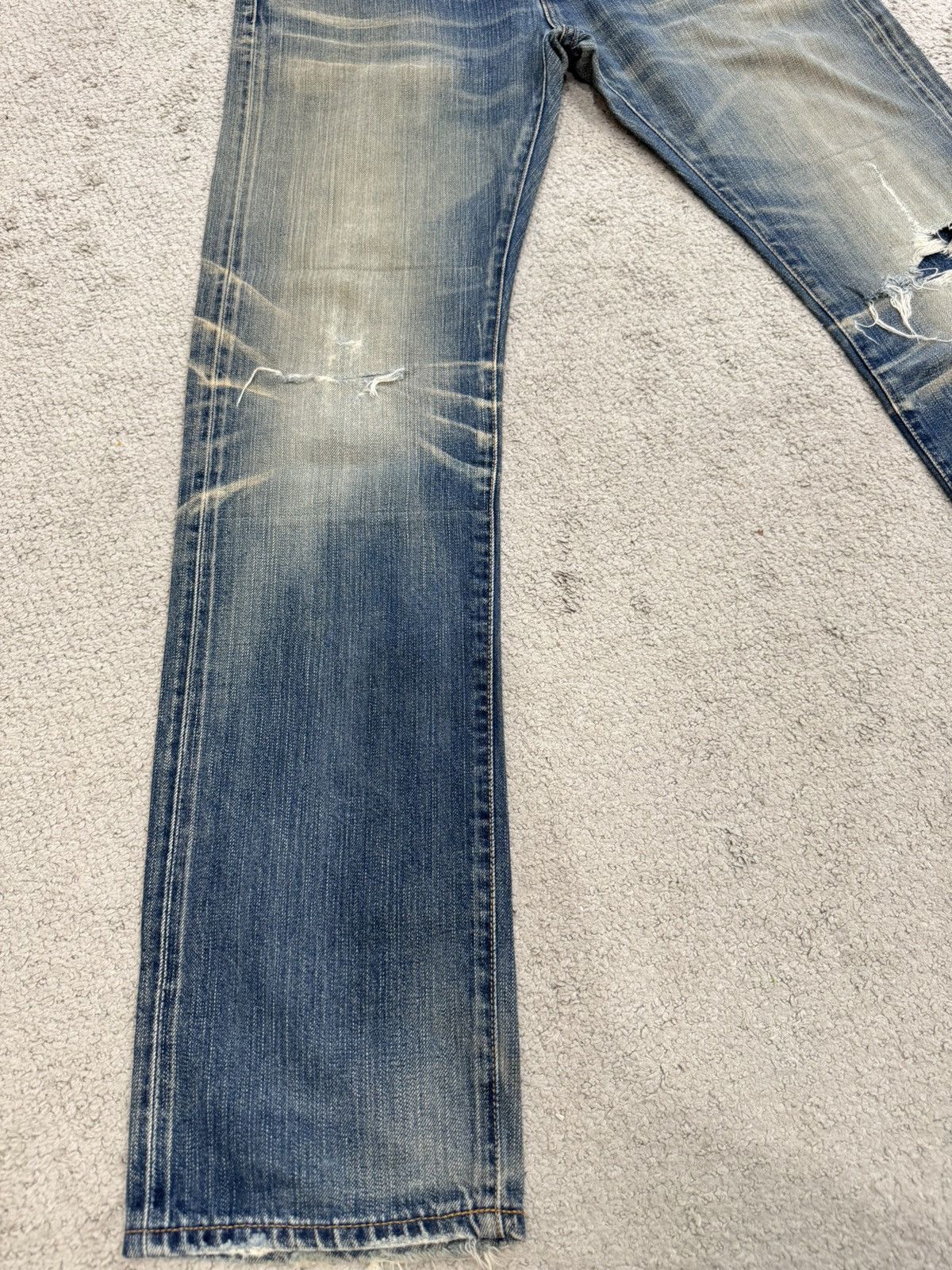 Levi's Best Buy‼️ Vintage 90's Levis 505 Thrashed Selvedge Denim Size US 34 / EU 50 - 8 Thumbnail
