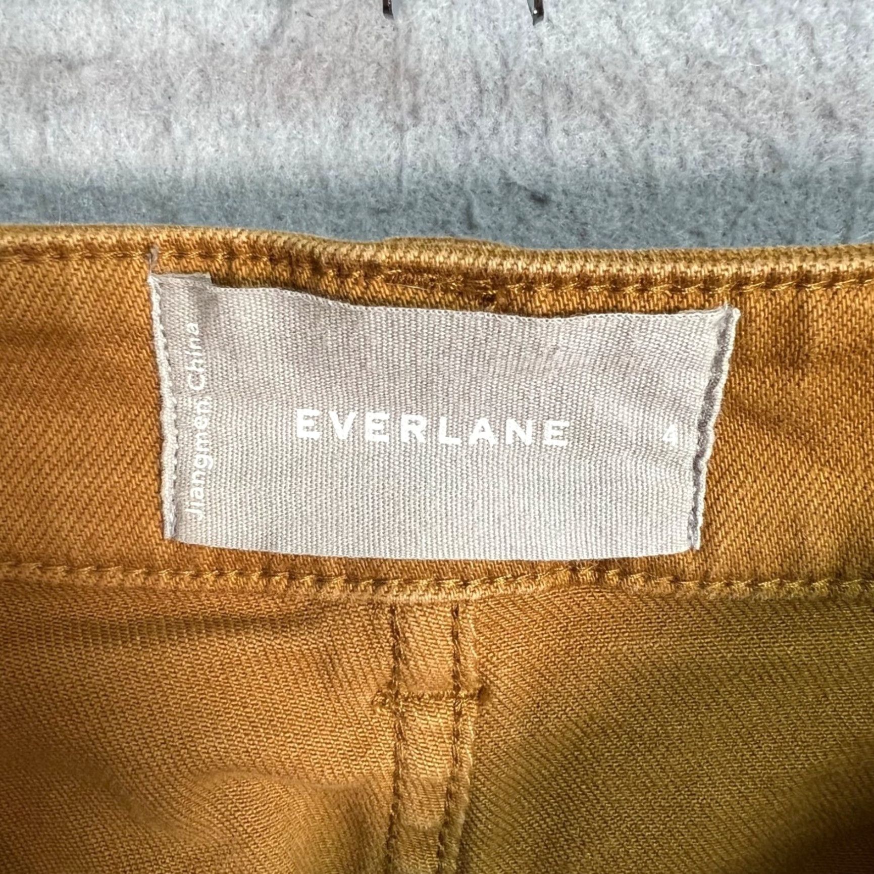 Everlane Everlane Pants Cropped Straight Womens Size 4 Brown Cotton Blend Chino High Rise Size 27" / US 4 / IT 40 - 3 Thumbnail