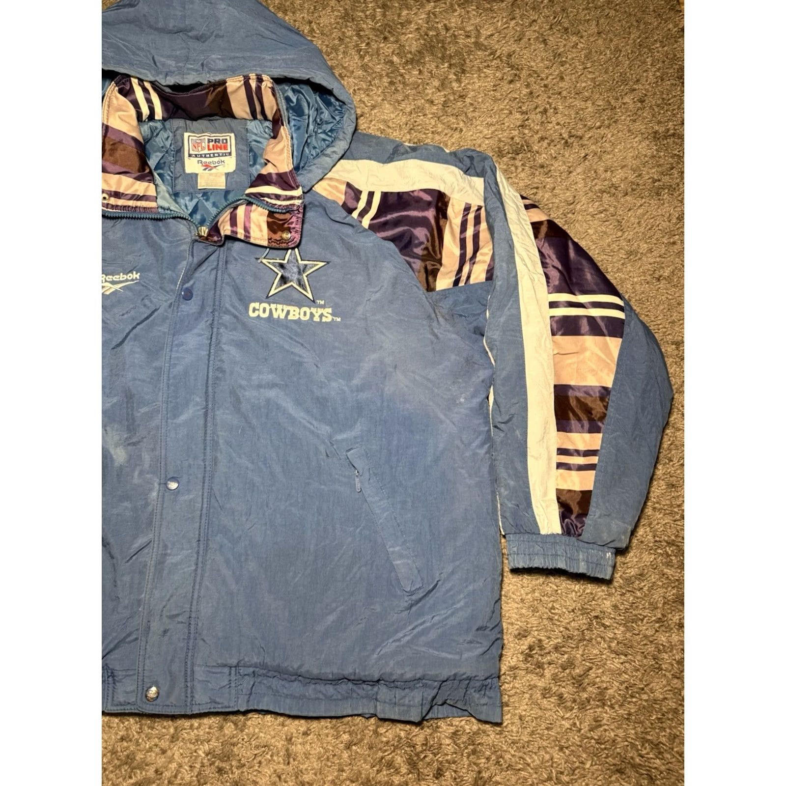 Reebok VINTAGE Nike 90s Dallas Cowboys Reebok Pro Line Puffer Jacket NFL Blue 2XL XXL Mens Size US XXL / EU 58 / 5 - 4 Thumbnail