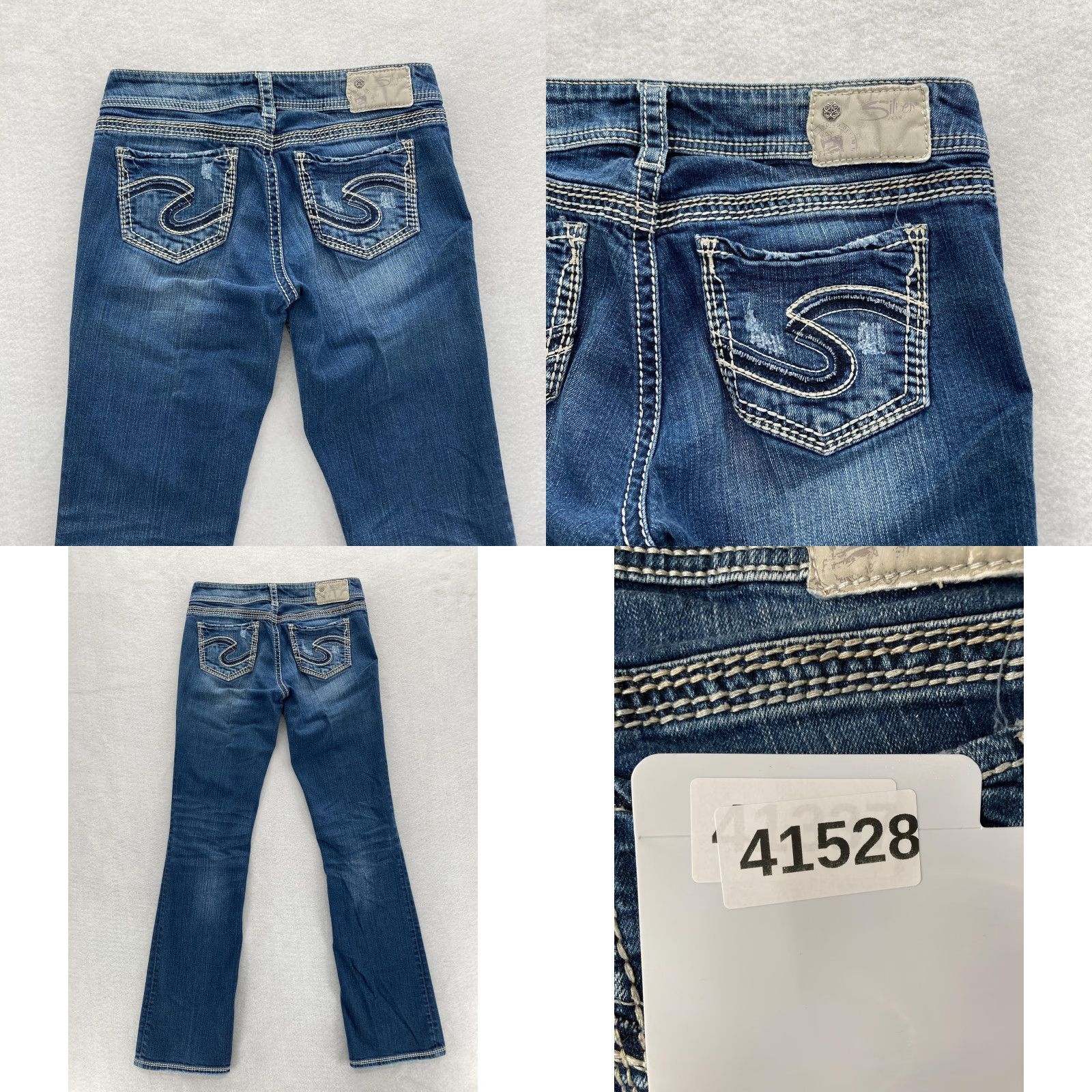 Silver Jeans Co. VINTAGE Silver Jeans Suki Bootcut Womens 29x33 Blue Curvy Fit Contrast Stitch Grunge Y2K Size 29" - 9 Thumbnail