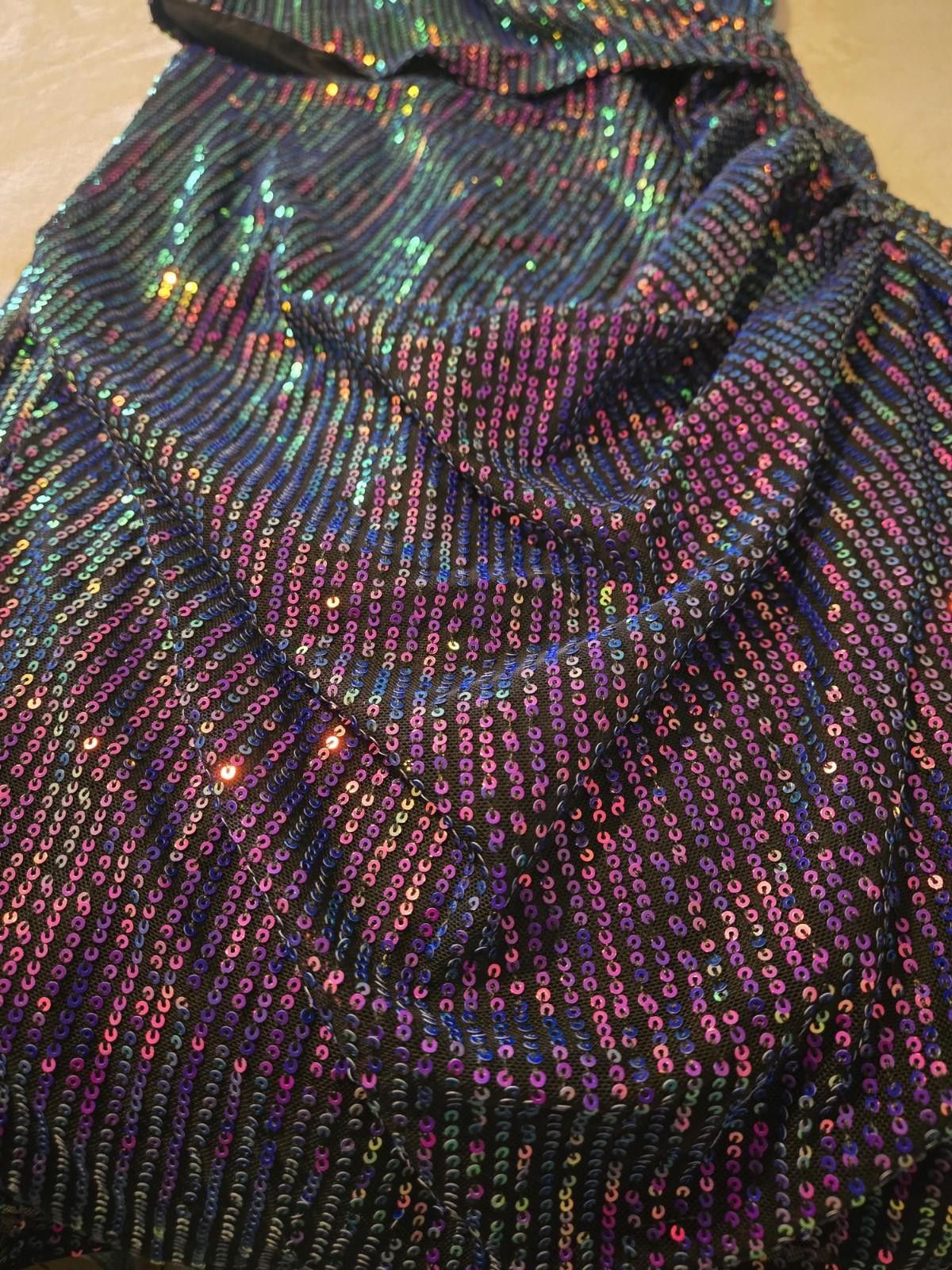 Other NWT Grace Karin Wrap Dress Women's M Purple Sequin Sparkly Size M / US 6-8 / IT 42-44 - 6 Thumbnail