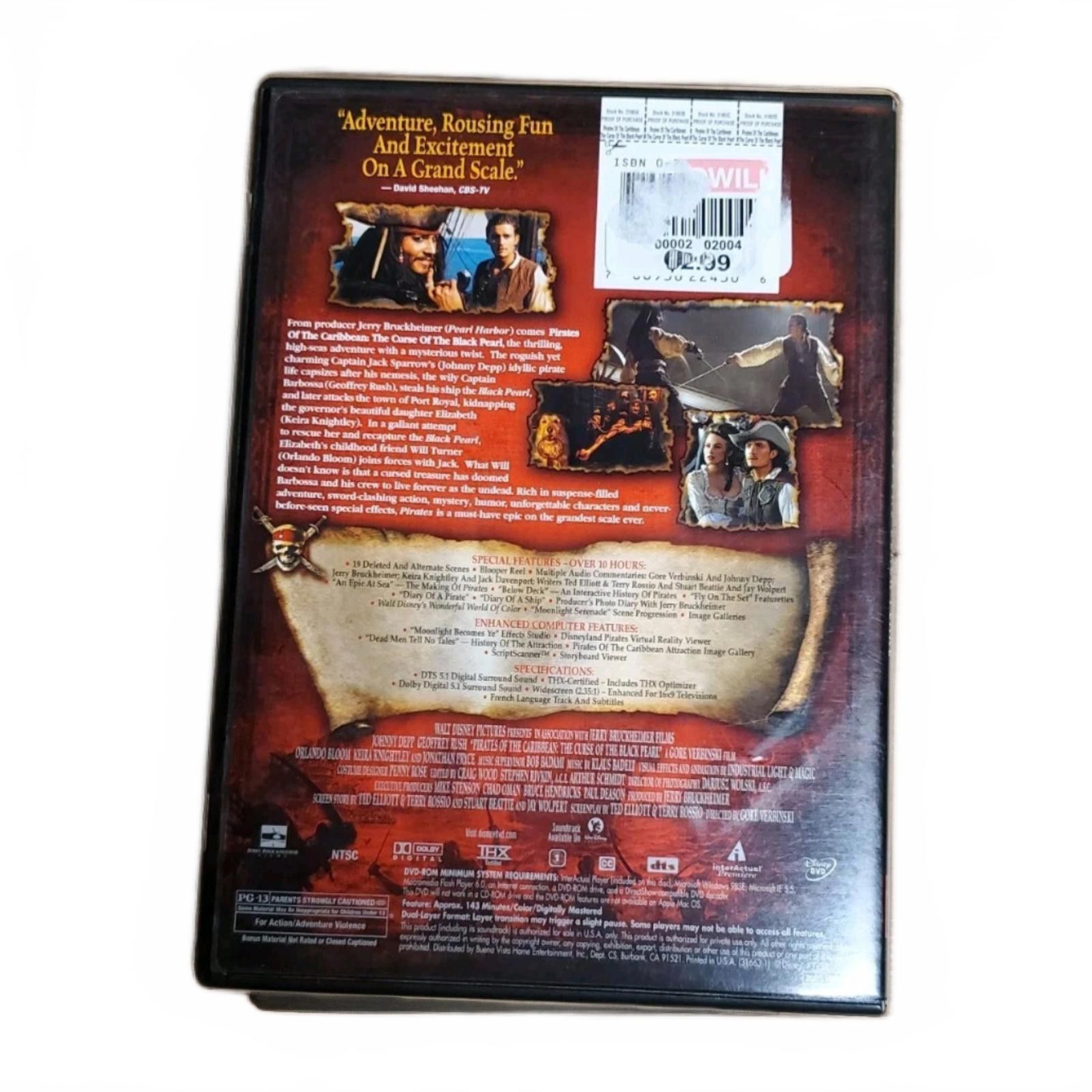 Other Pirates of the Caribbean: Curse of the Black Pearl 2-Disc Size ONE SIZE - 2 Thumbnail