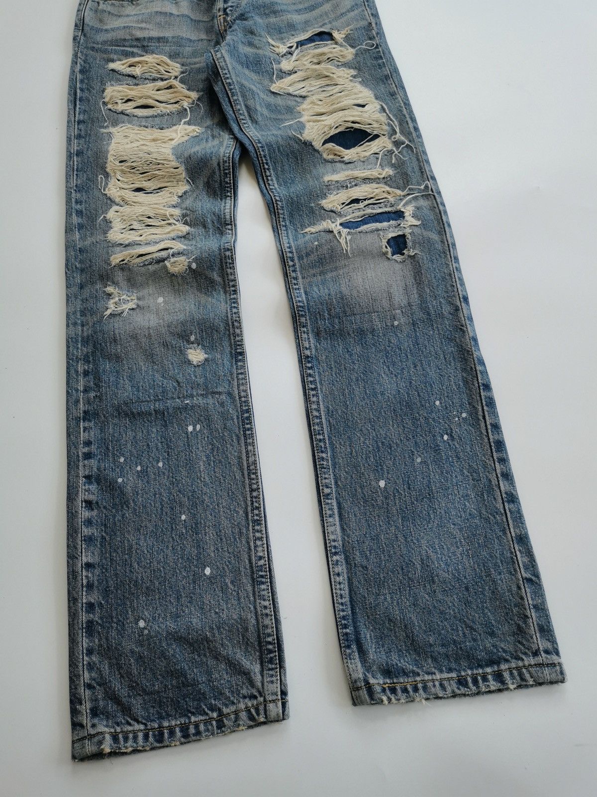 Levi's Vintage Levis 501 Boro Patchwork Distressed Denim Jeans Size 27" / US 4 / IT 40 - 4 Thumbnail