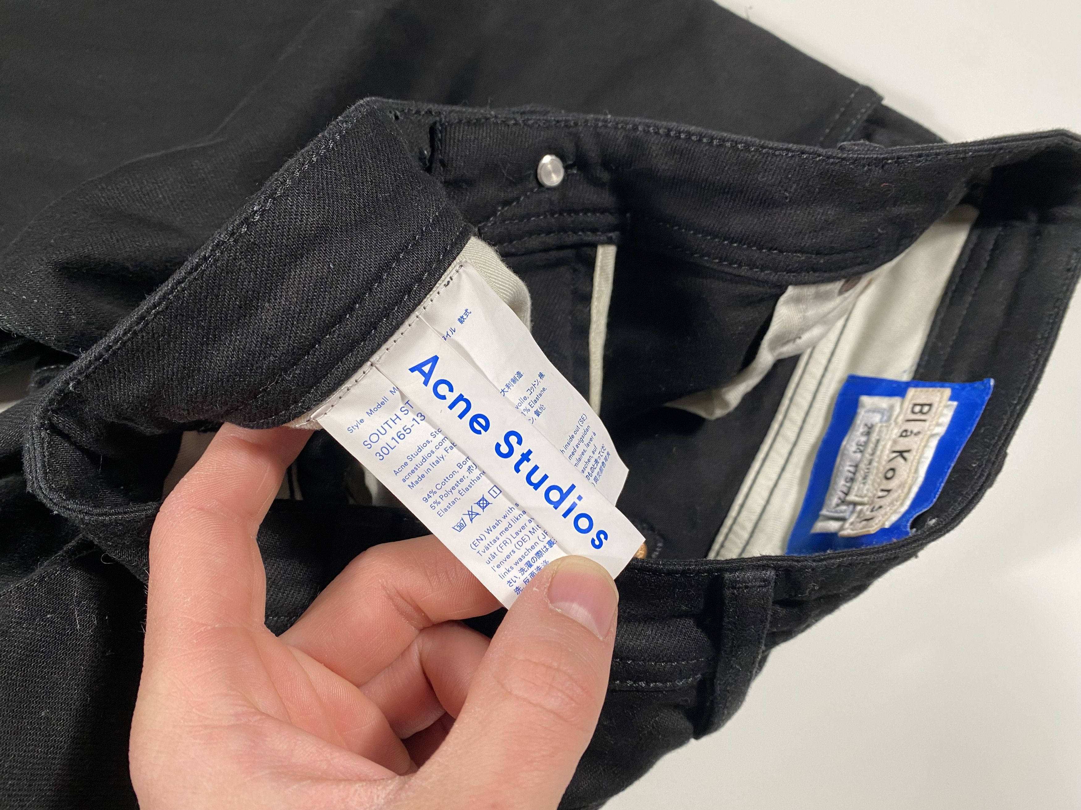 Acne Studios Acne Studios Blå Konst South Stay Black Slim Jeans 30x31.5 Size US 30 / EU 46 - 5 Thumbnail