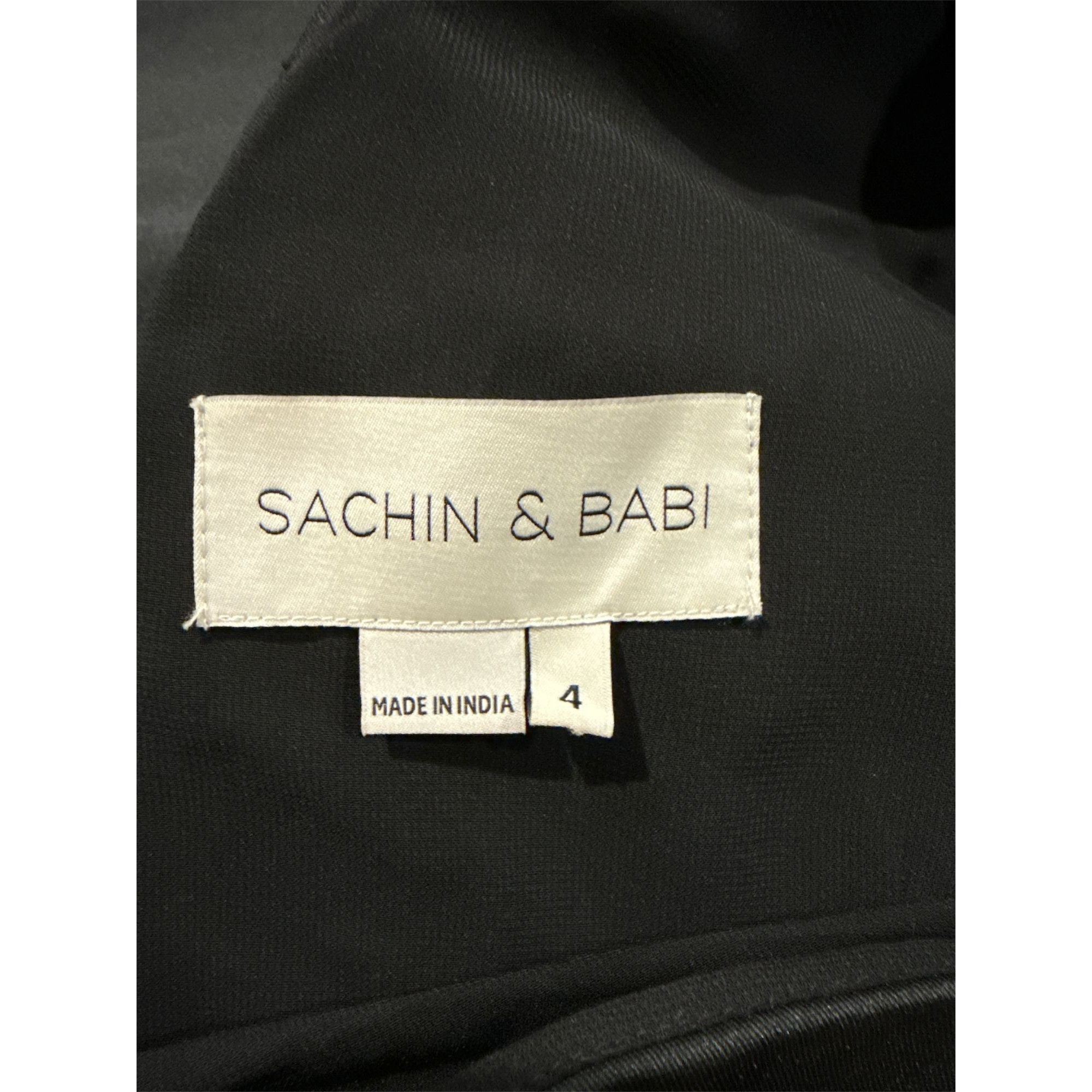 Sachin & Babi SACHIN & BABI Ines Column Gown Dress Size 4 Black Maxi Floor Size S / US 4 / IT 40 - 9 Thumbnail