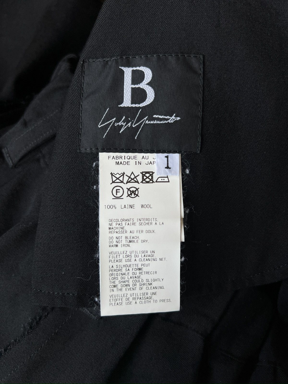 Yohji Yamamoto B Yohji Yamamoto - 19aw W/Gabardine Side Button Wide Pants Size US 28 / EU 44 - 8 Thumbnail