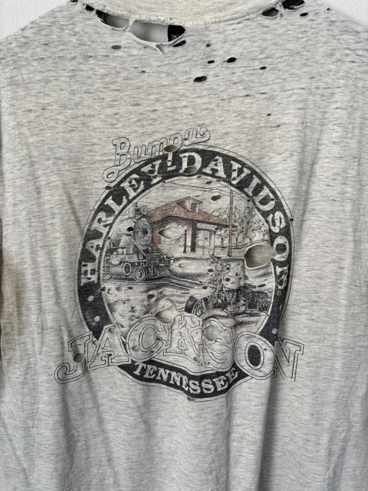 Harley Davidson Vintage Harley-Davidson Thrashed Biker Sleeveless Tee Size US M / EU 48-50 / 2 - 7 Thumbnail