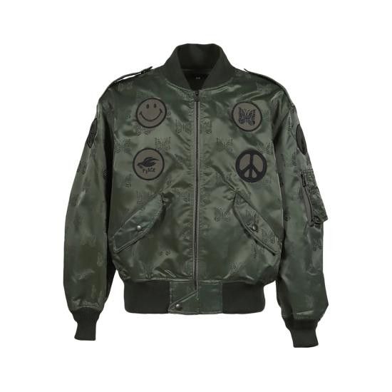 NEEDLES Men Bomber Jackets QV131 OLIVE GREEN