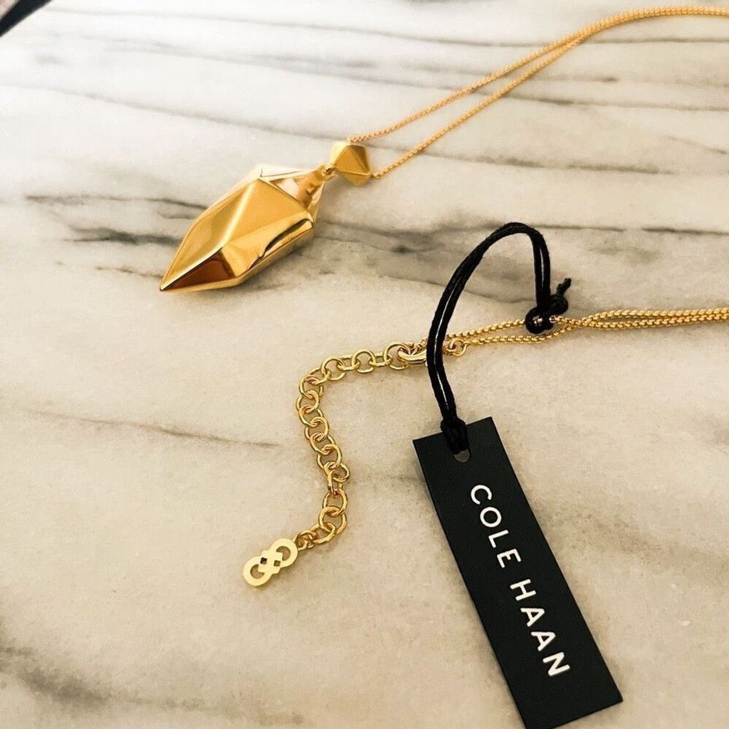 Cole Haan Cole Haan Geometric Gold Pendant Necklace Size ONE SIZE - 3 Thumbnail