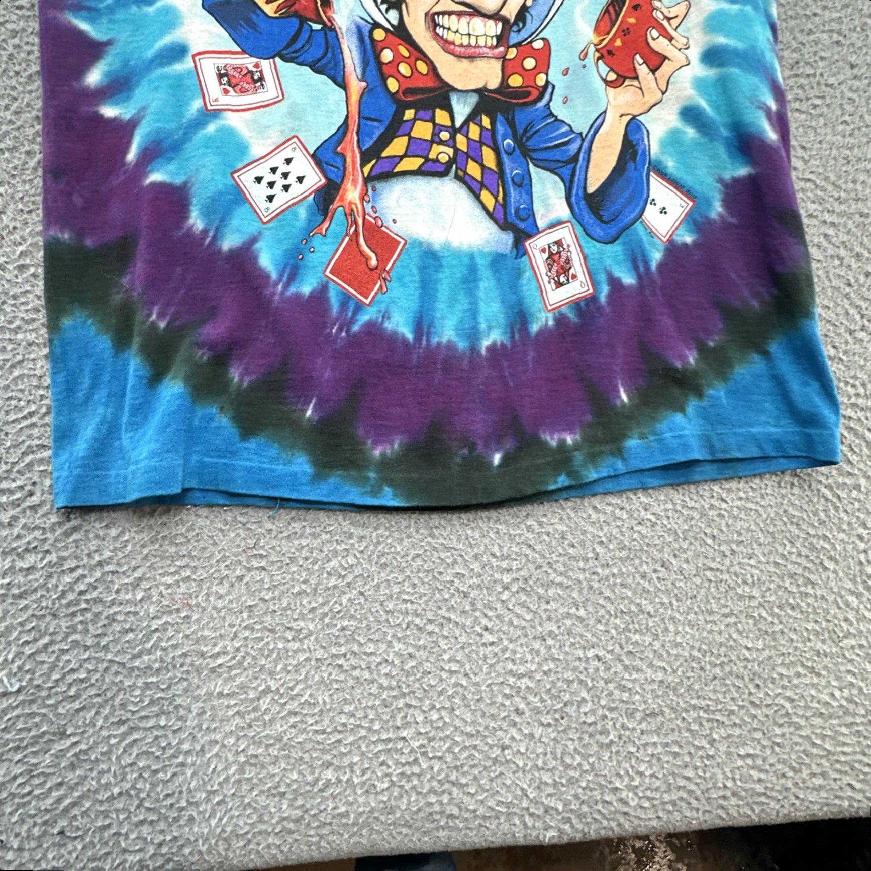 Liquid Blue VINTAGE Liquid Blue MAD HATTER T-Shirt Alice in Wonderland Single Stitch Mens Large Blue Cotton 90s Graphic Print Crew Neck Short Sleeve Theme 90s Size US L / EU 52-54 / 3 - 7 Thumbnail