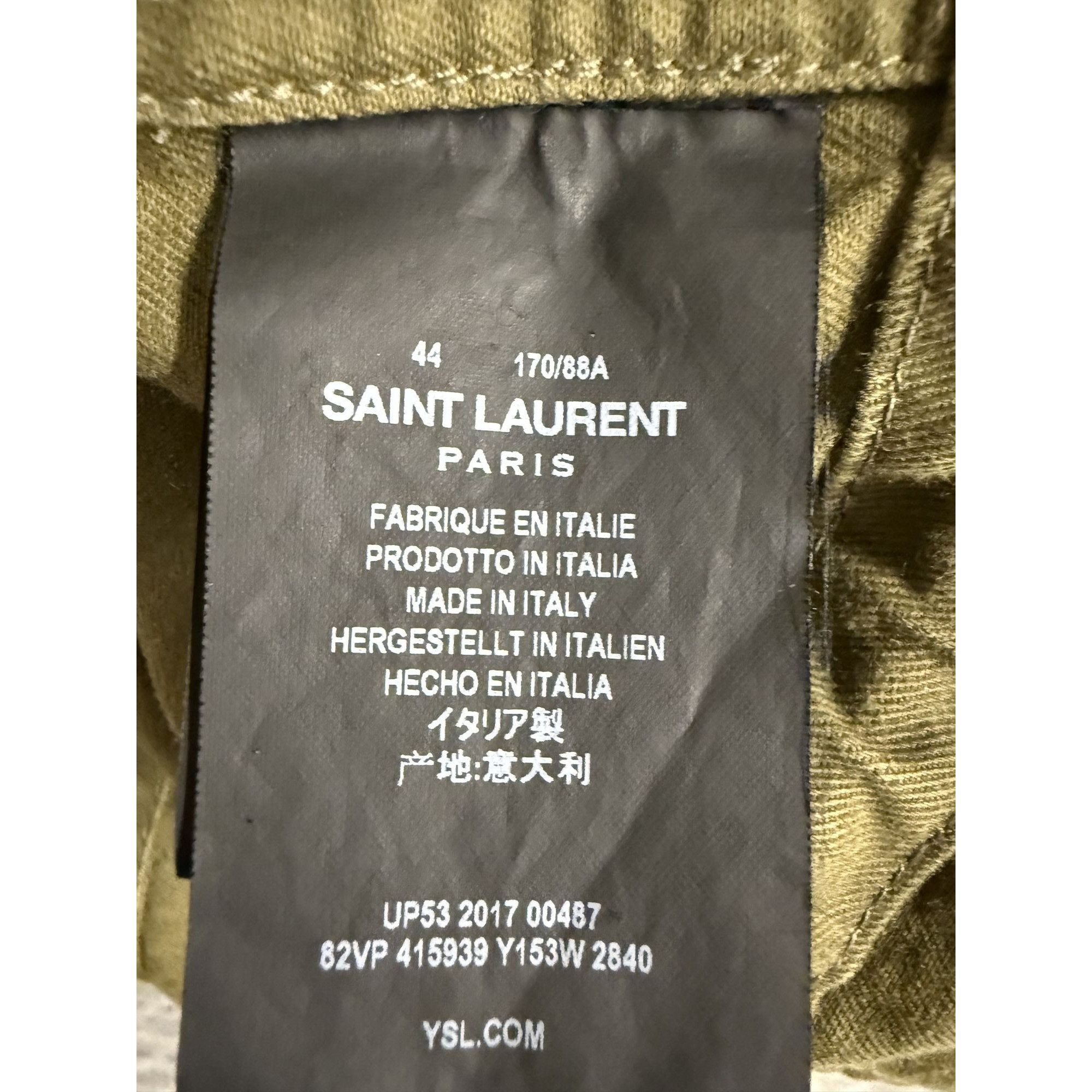 Saint Laurent Paris Saint Laurent Olive Green Military Jacket Size 44 Made In It Size M / US 6-8 / IT 42-44 - 4 Thumbnail