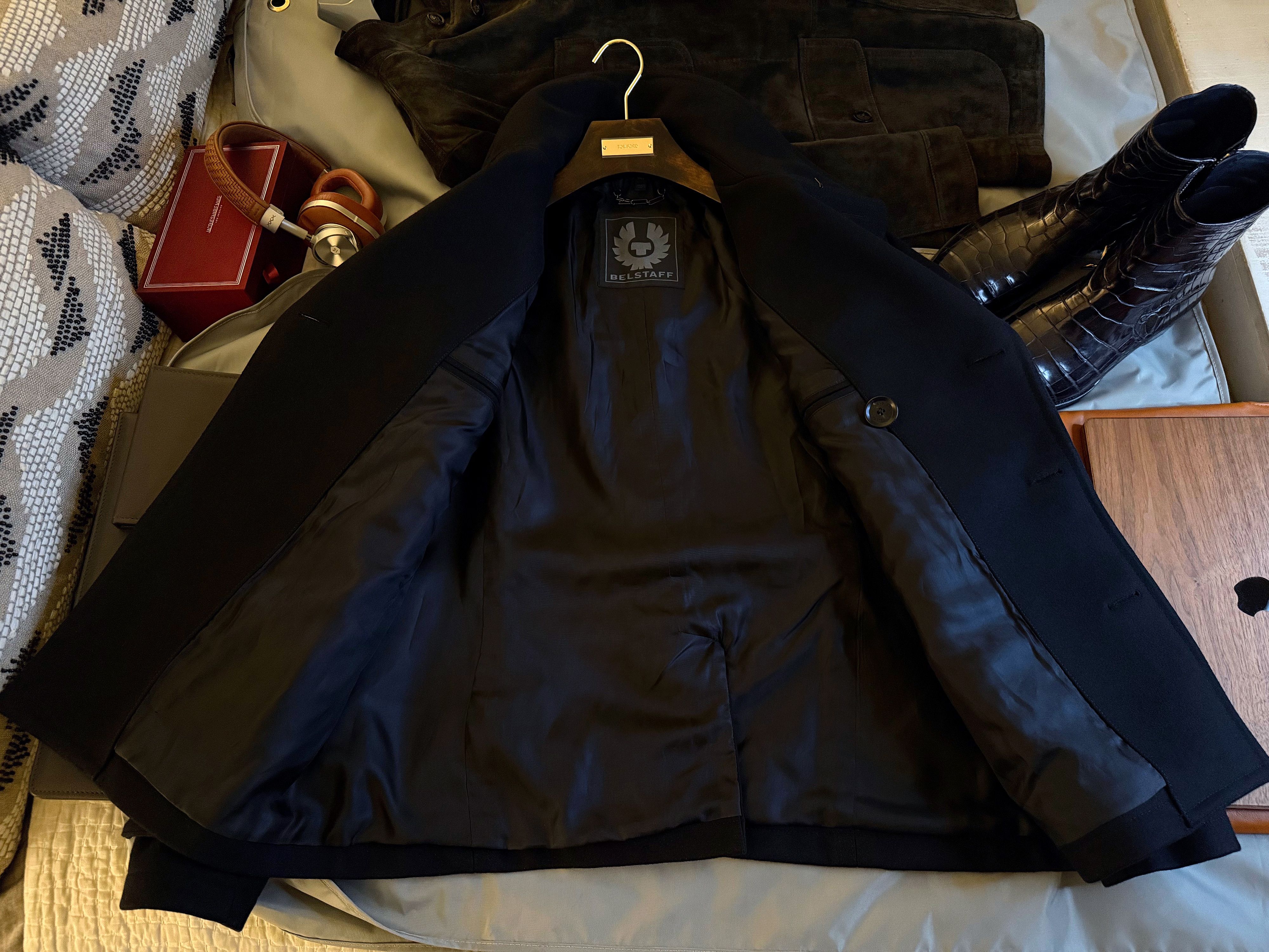 Belstaff Coveted, Badass $1,700 w/tax Leather Accents Peacoat Size US M / EU 48-50 / 2 - 14 Thumbnail