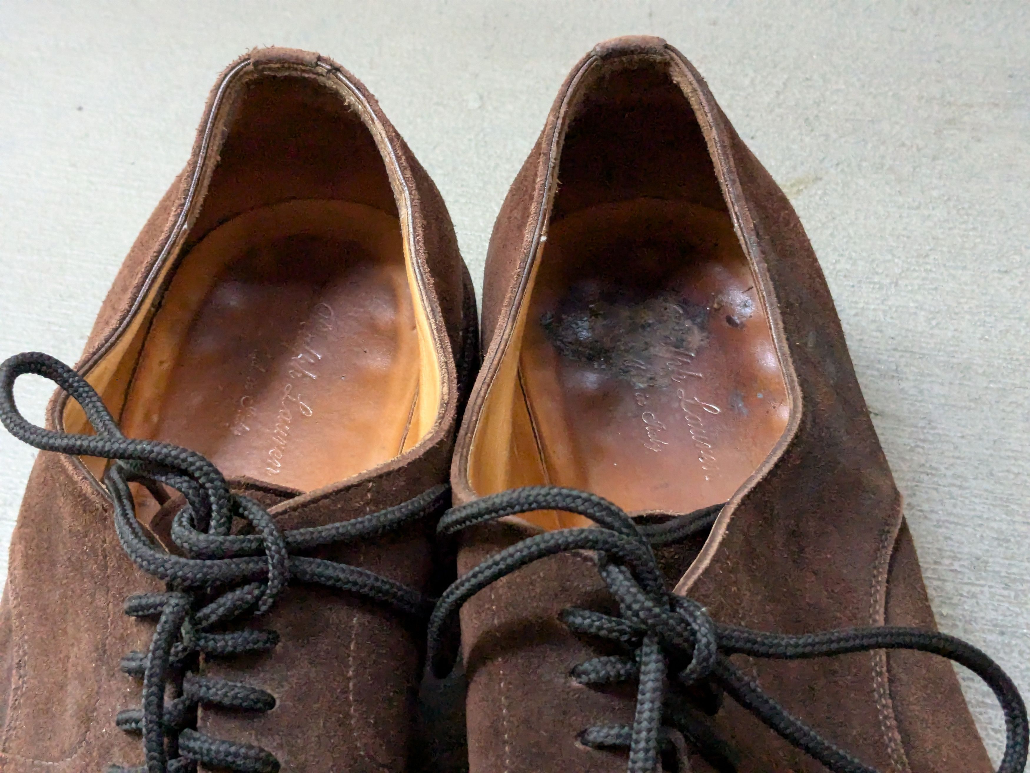 Ralph Lauren Purple Label Ralph Lauren Purple Label Suede Shoes Brown 11 D Derby Size US 11 / EU 44 - 2 Thumbnail