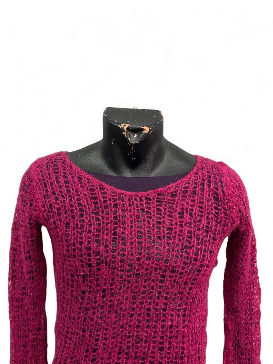 Diesel Diesel pink mohair open knit sweater layering y2k Size M / US 6-8 / IT 42-44 - 2 Thumbnail