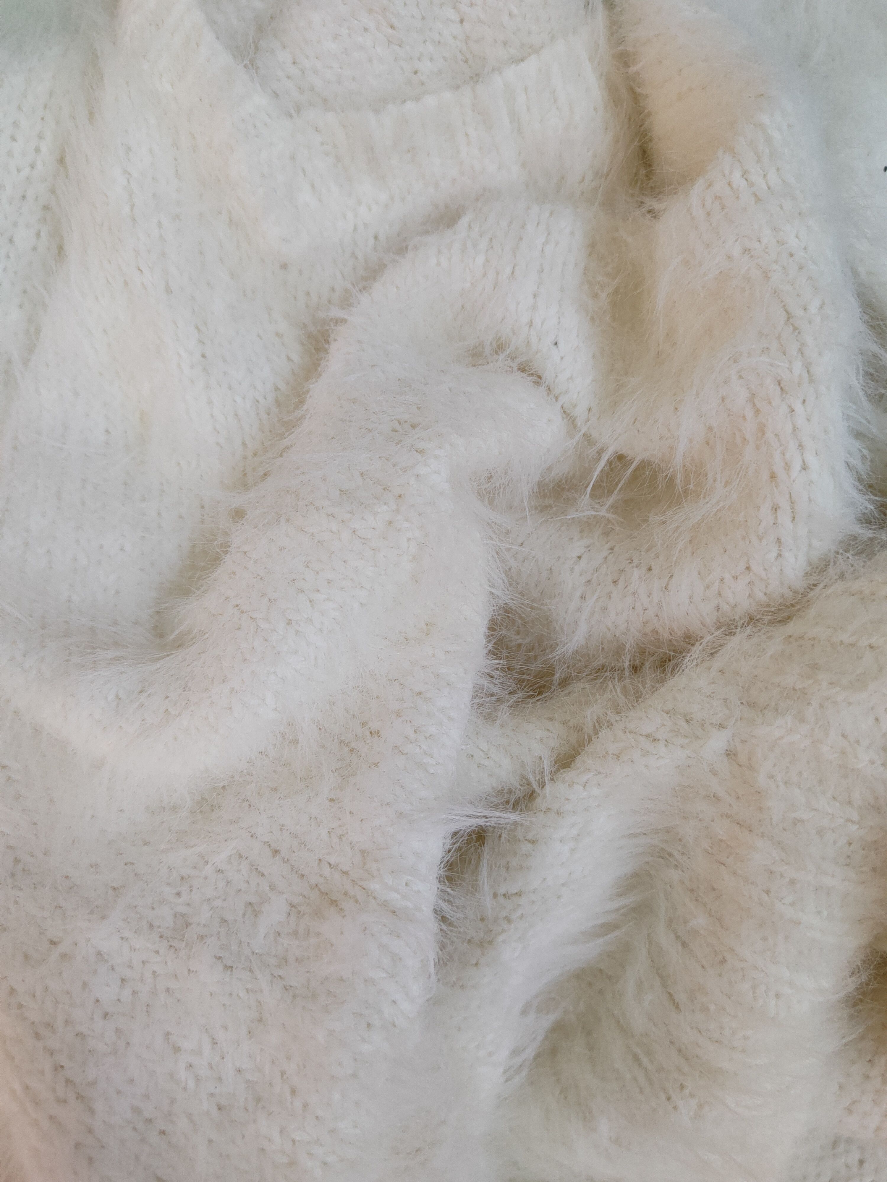 Vintage Ingni White Shag Shaggy Fur Mohair Knitwear #S2000 Size M / US 6-8 / IT 42-44 - 10 Thumbnail