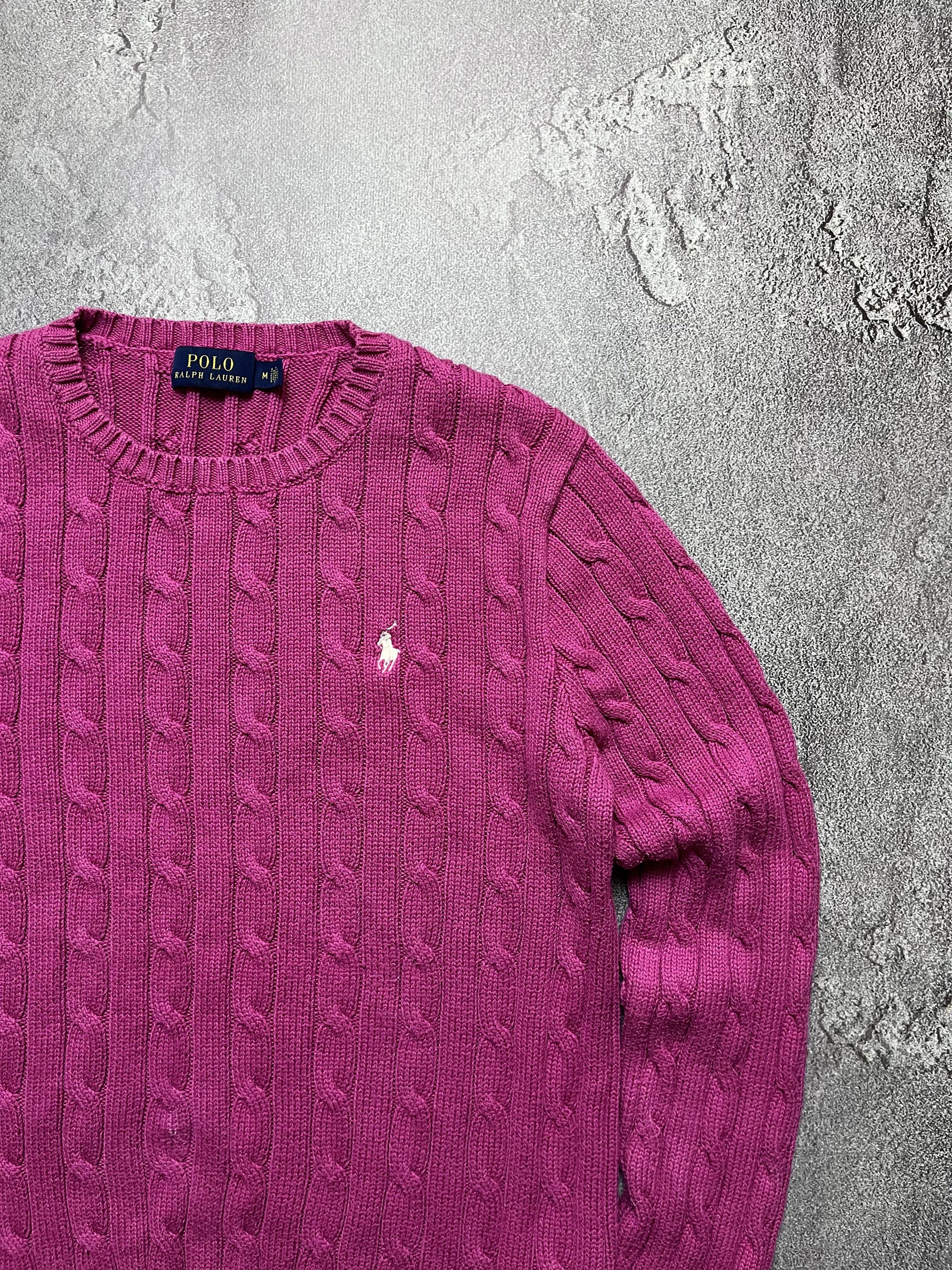 Polo Ralph Lauren Vintage Sweaters Ralph Lauren Cable Knitt Big Pony M Size M / US 6-8 / IT 42-44 - 2 Thumbnail