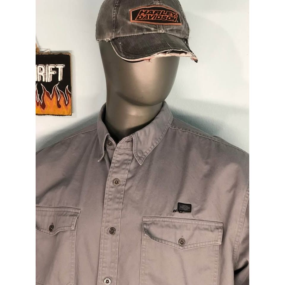 Harley Davidson Harley-Davidson Casual Button Down Shirt XL Men, Embroidery Size US XL / EU 56 / 4 - 4 Thumbnail