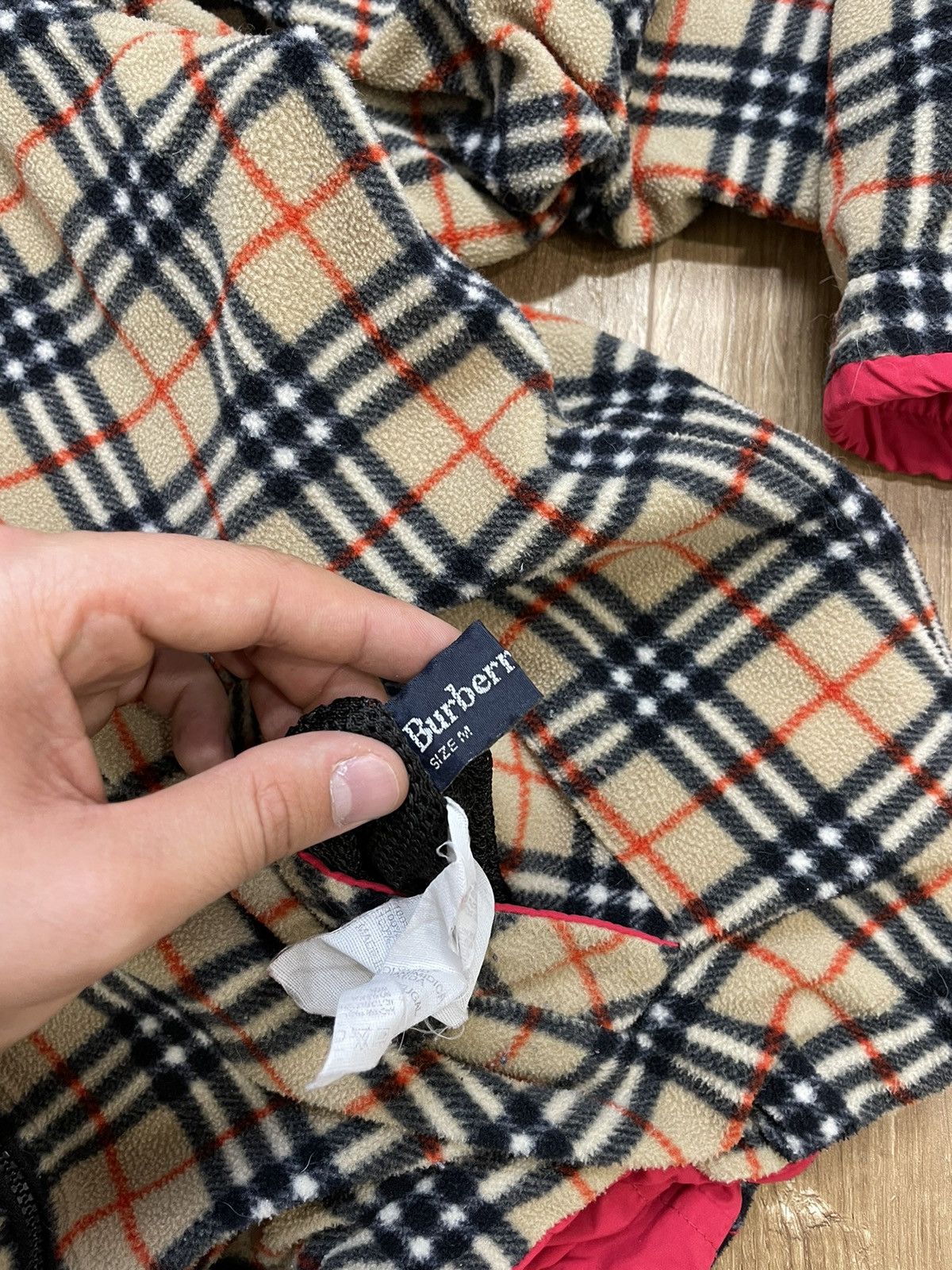 Burberry Vintage 90’s Burberry Nova Check Y2K Style Fleece Bomber Size US S / EU 44-46 / 1 - 9 Thumbnail