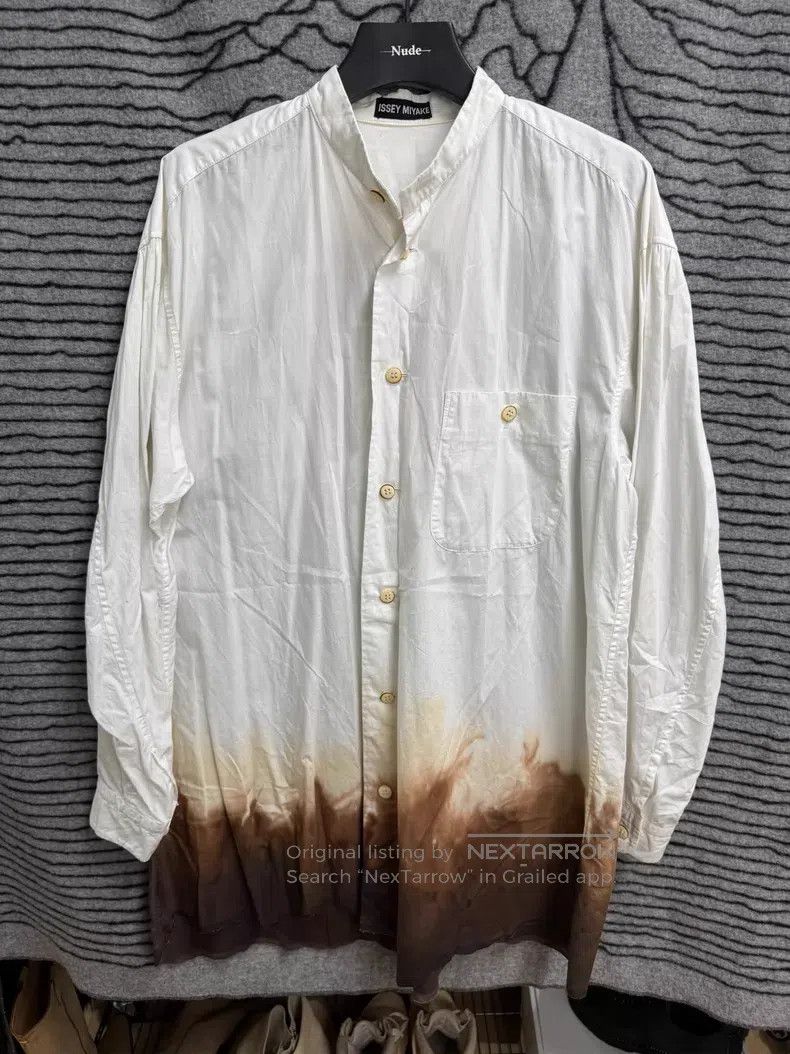 Issey Miyake Issey Miyake Loose Stand Collar Shirt with Fire Pattern Size US M / EU 48-50 / 2 - 1 Thumbnail