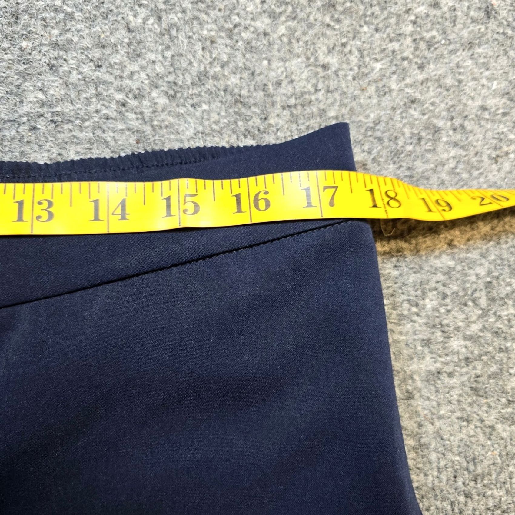 Vintage Susan Graver Pants Women Size 16 Blue Wide-Leg Knit Elastic Waist High Rise Casual Dress Pants Size 24" / US 00 / IT 34 - 5 Thumbnail