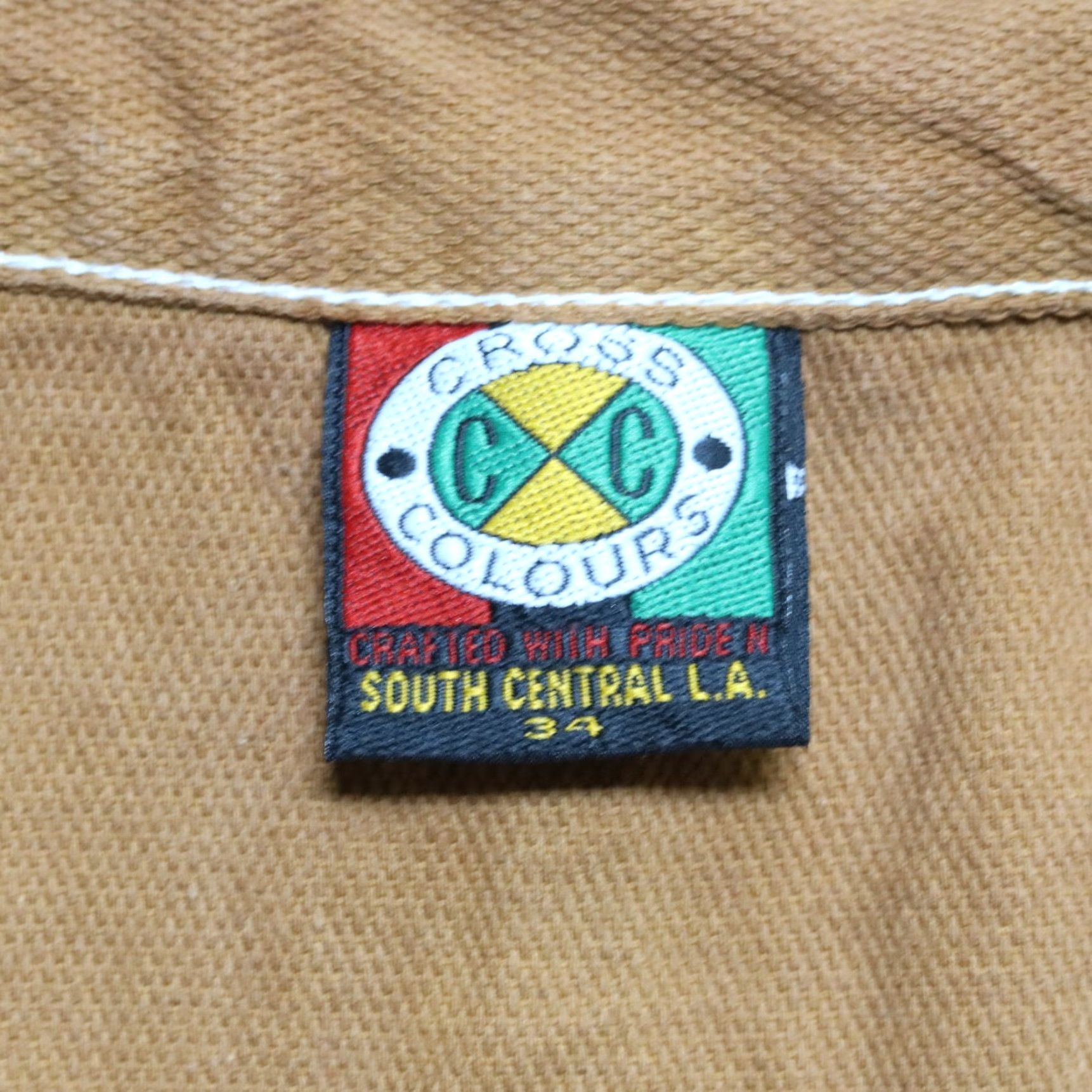 Vintage VINTAGE Cross Colours Denim Shorts Jeans 34 x 14 1/2 Brown Mens 90s Size US 34 / EU 50 - 6 Thumbnail
