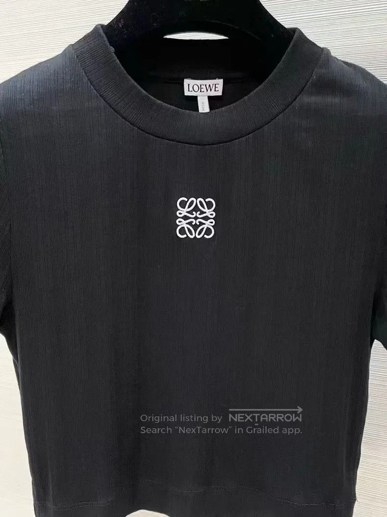 Loewe Loewe Black Knit Logo Short Sleeve Top. Size US M / EU 48-50 / 2 - 3 Thumbnail