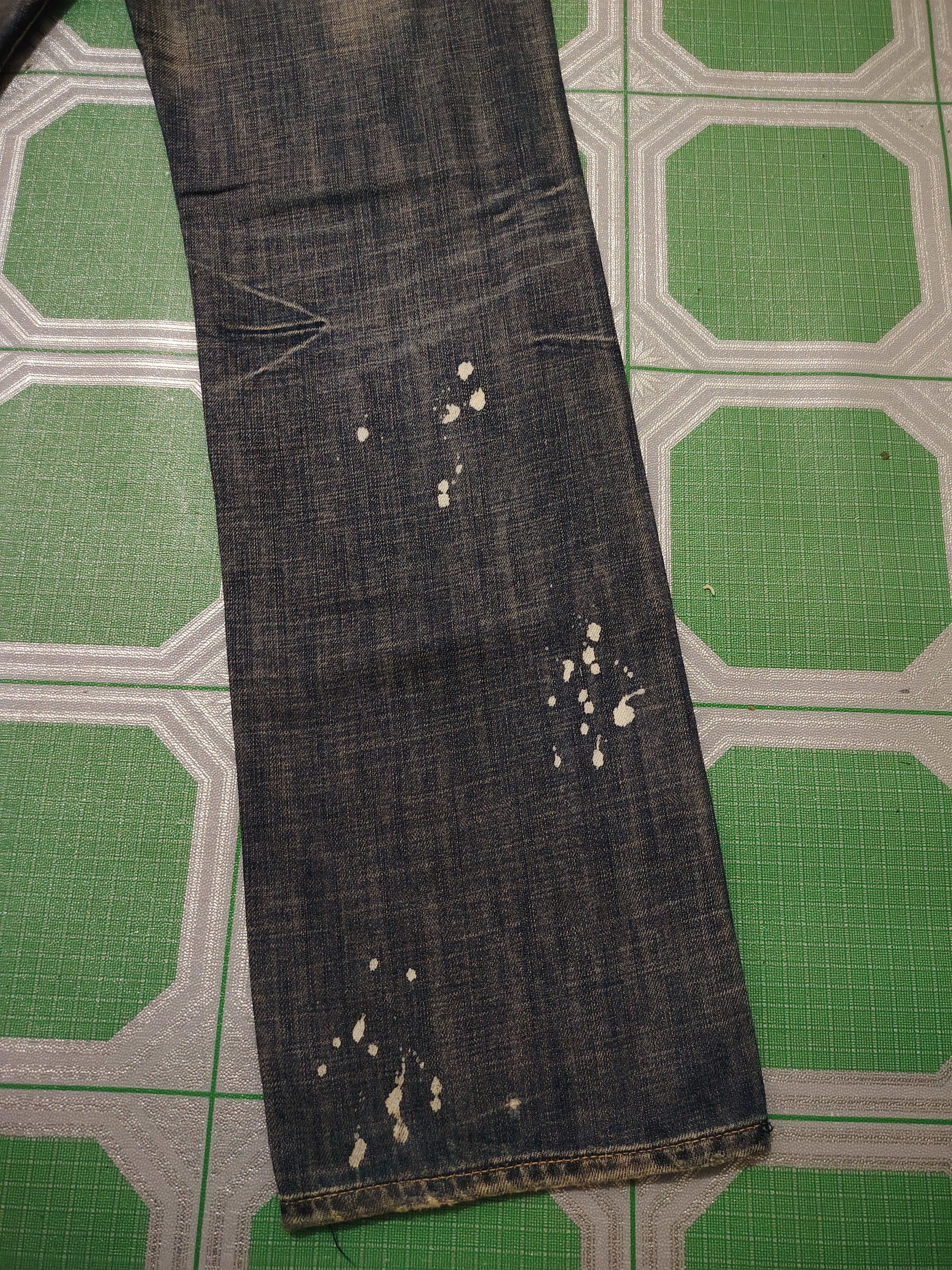 Takeo Kikuchi Vtg Japanese Takeo Kikuchi Pain Splatter Distressed Jeans Size US 30 / EU 46 - 17 Thumbnail