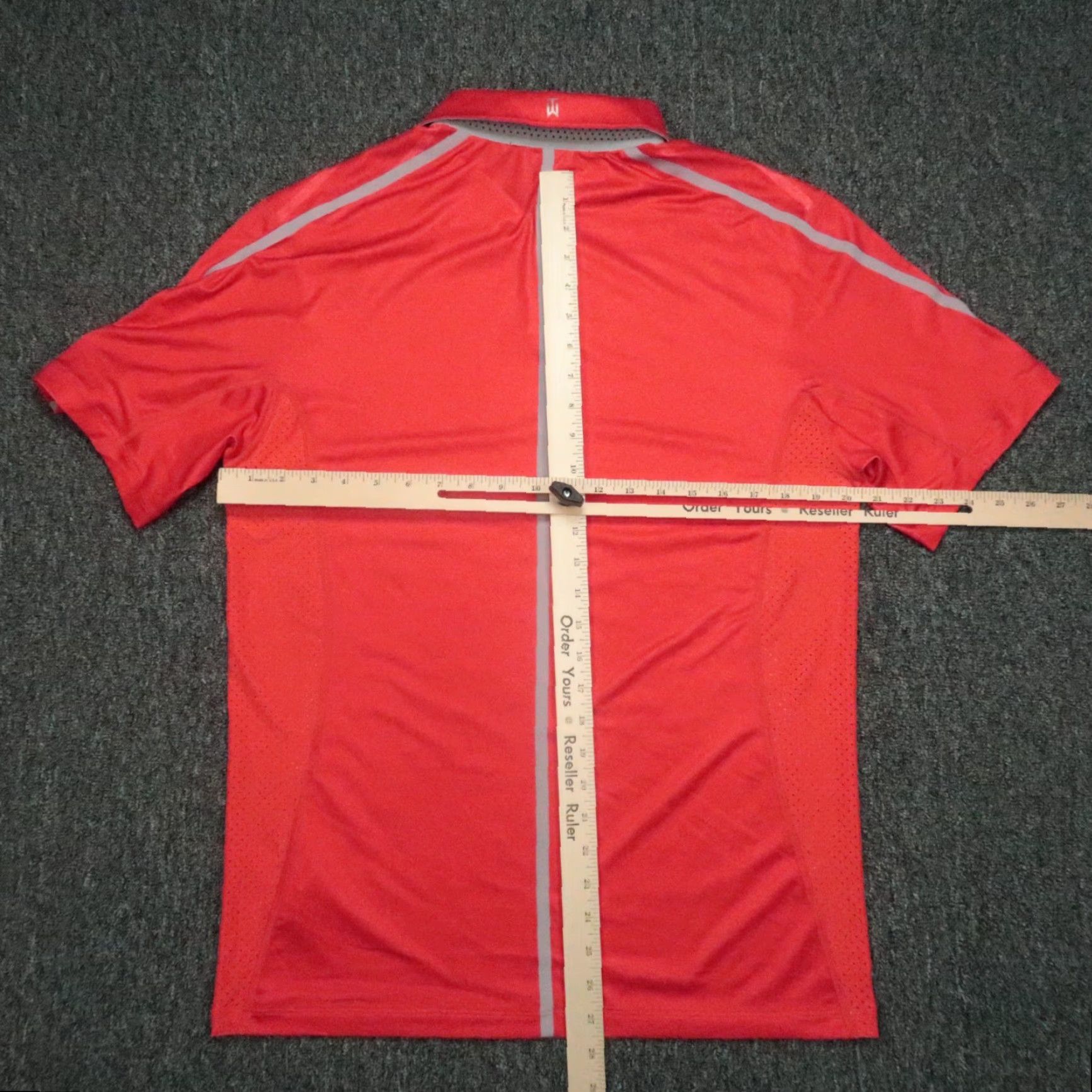 Nike Nike Tiger Woods Dri Fit Shirt Mens Small Red Stripe Short Sleeve Size US S / EU 44-46 / 1 - 7 Thumbnail
