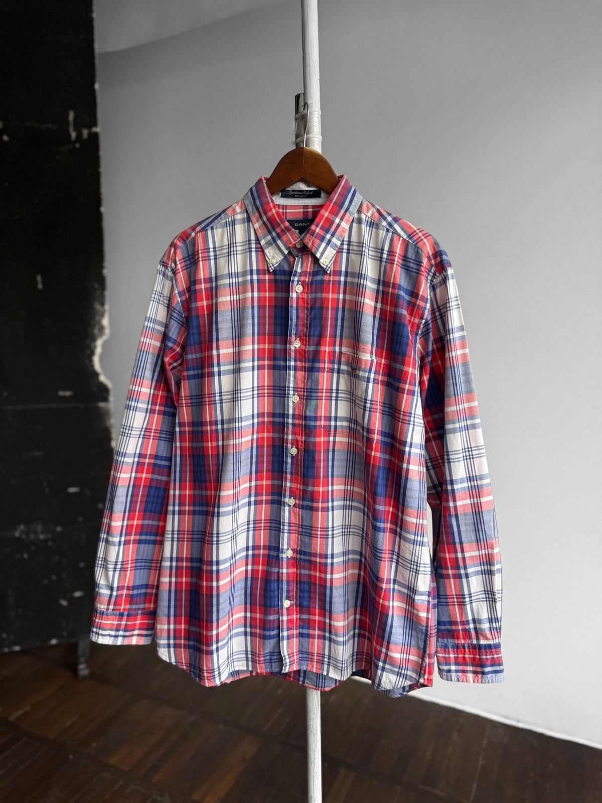 Gant Gant Mens Plaid Multicolor Long Sleeve Button Down Shirt Size US L / EU 52-54 / 3 - 1 Thumbnail